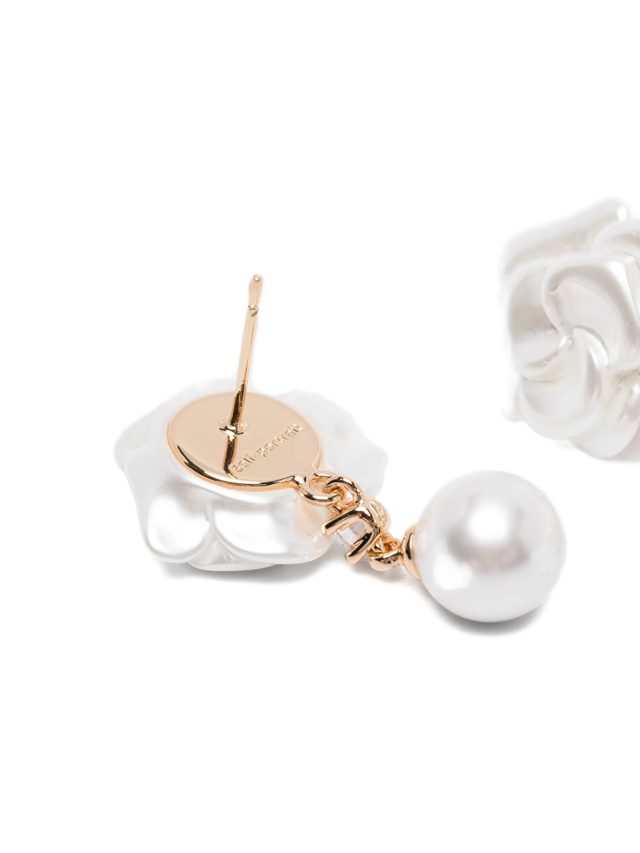 pearl flower earrings