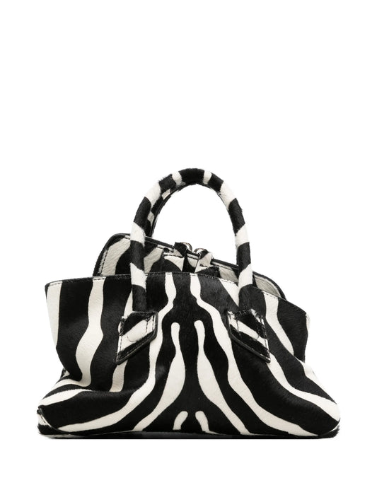 mini La Passeggiata zebra-pattern tote bag