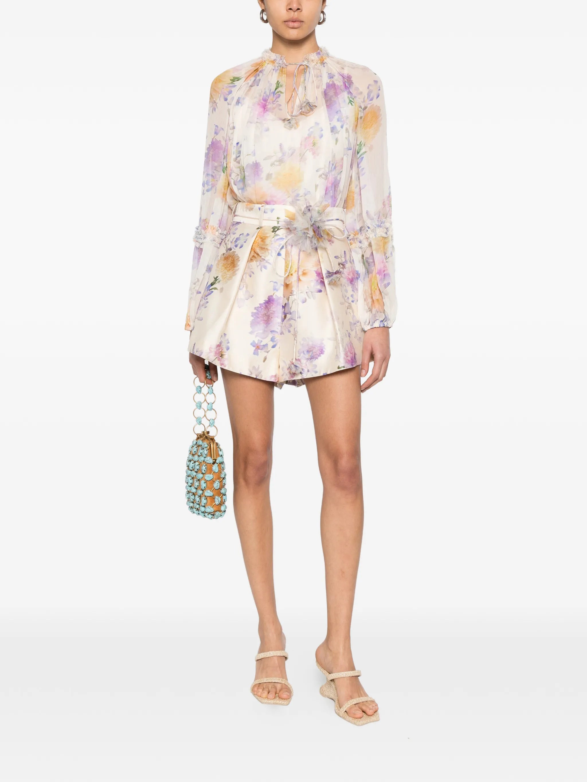 Luna floral-print shorts