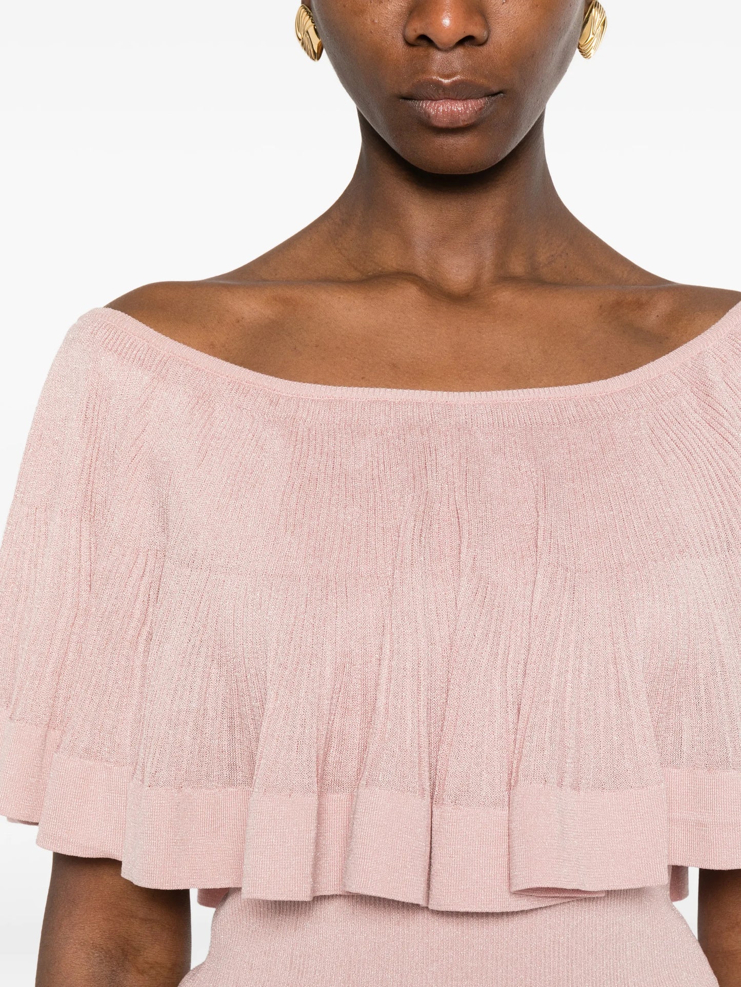 Luna pleated frill top