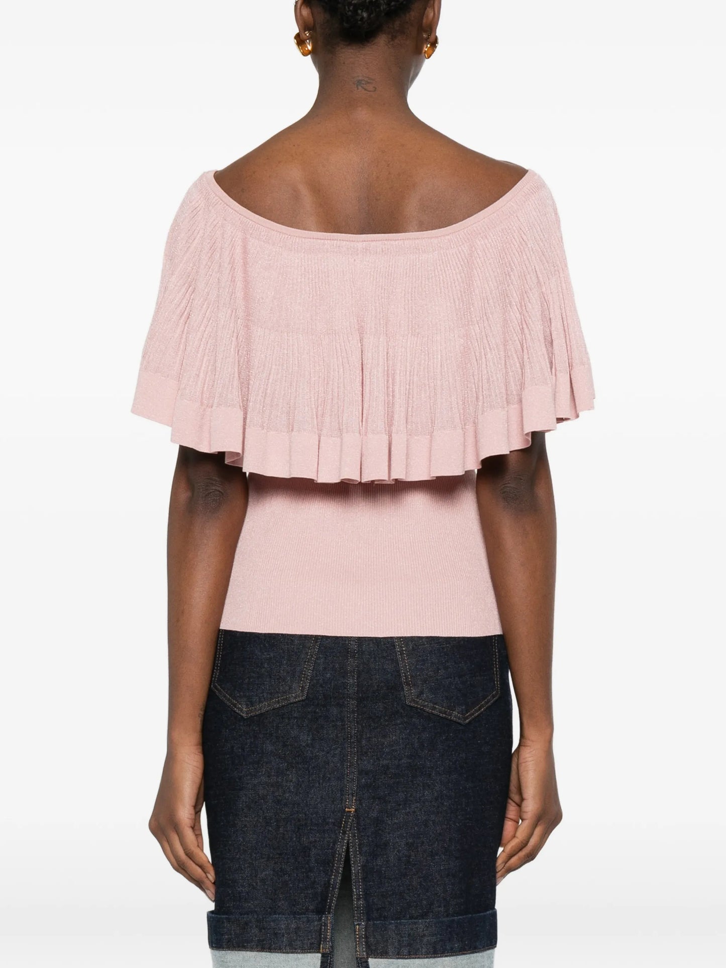 Luna pleated frill top