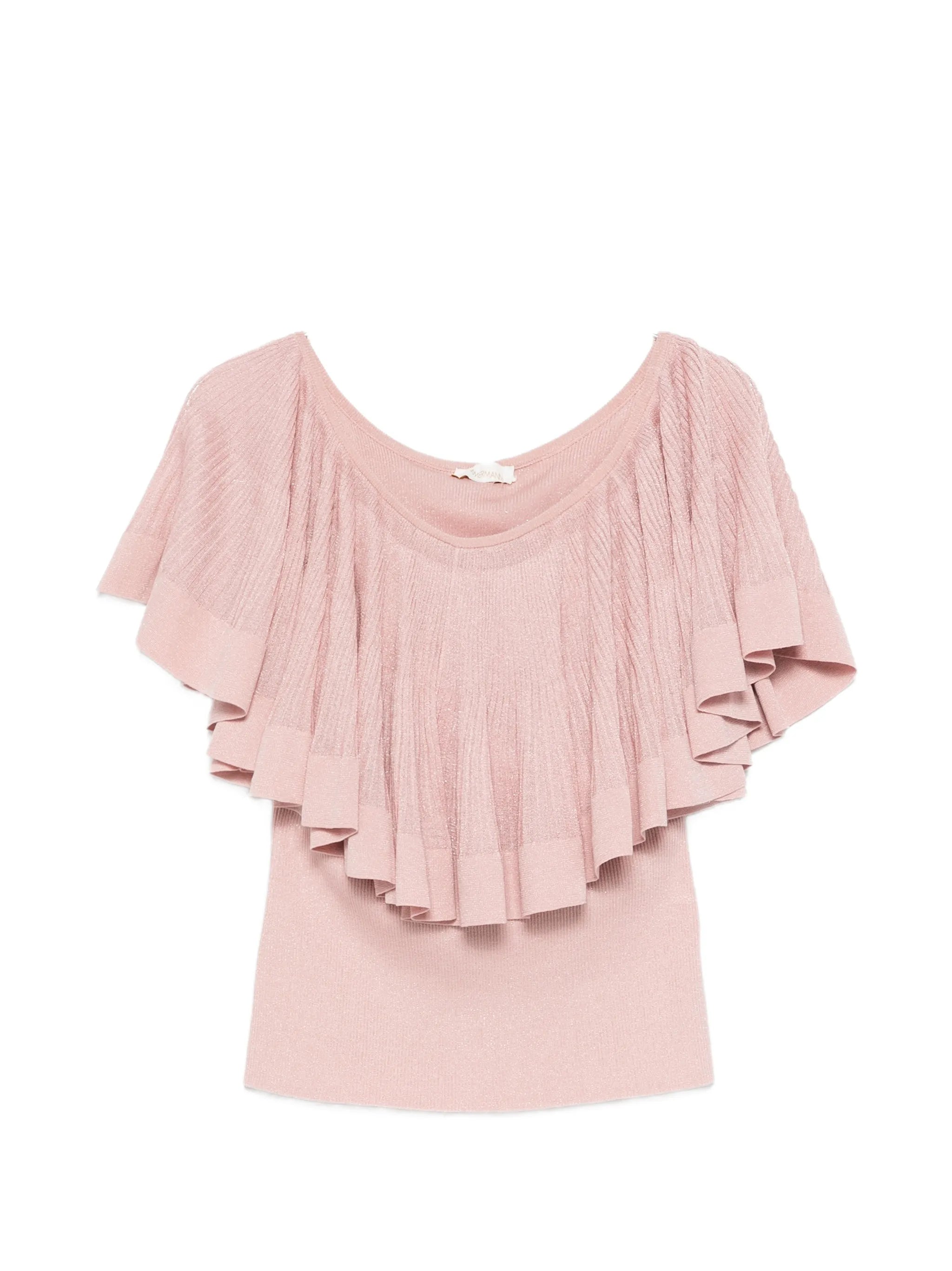 Luna pleated frill top