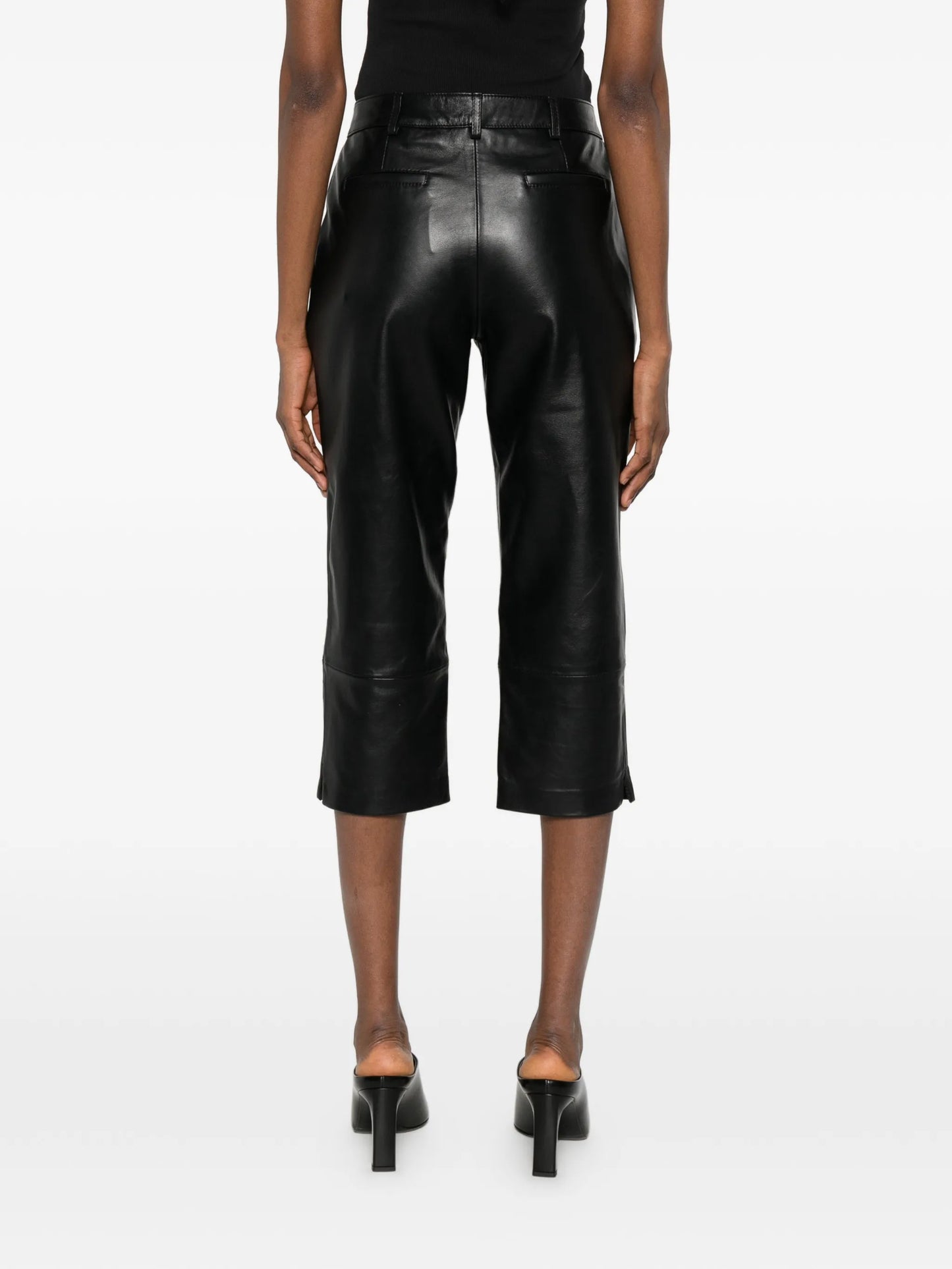Lior leather capri trousers