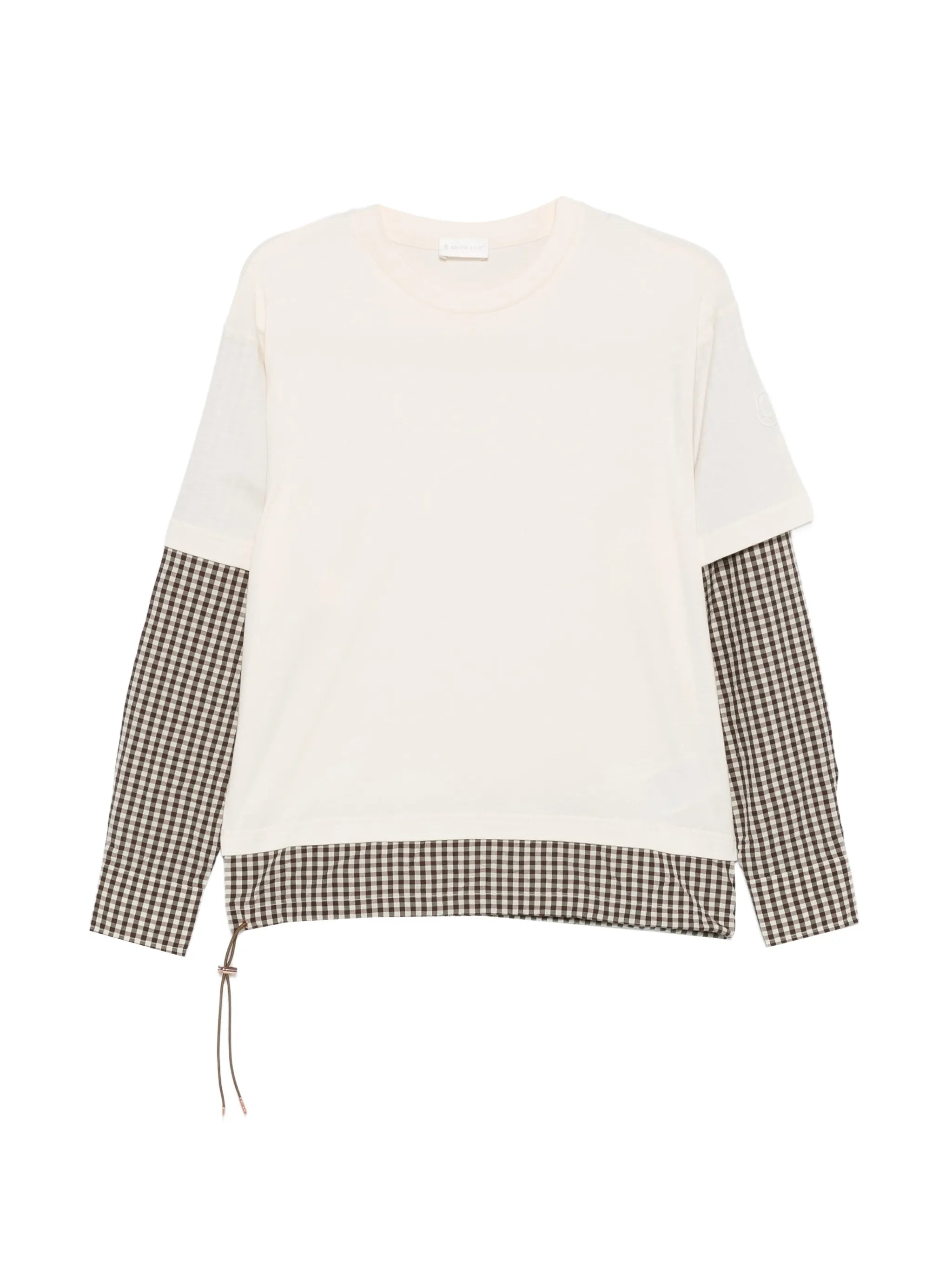 gingham layered T-shirt