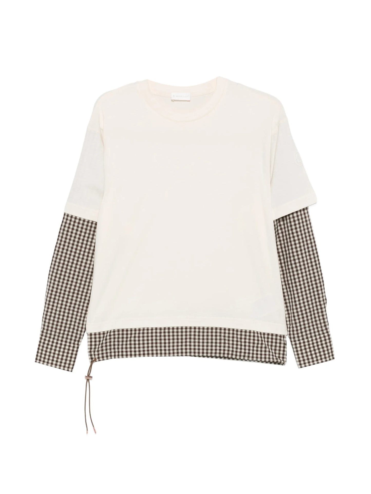 gingham layered T-shirt