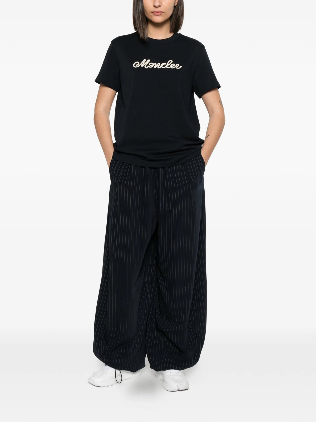 logo embroidery cotton T-shirt