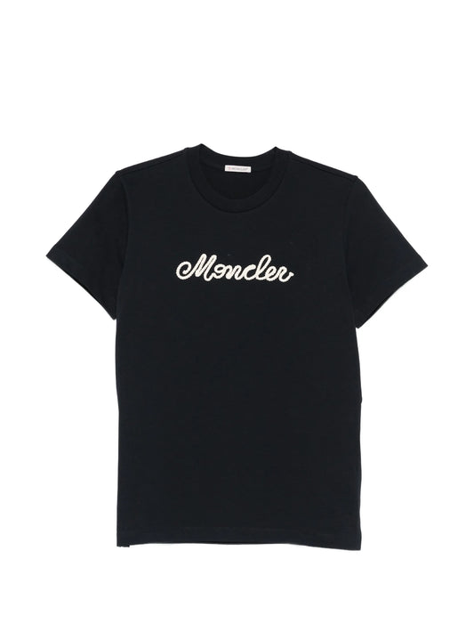 logo embroidery cotton T-shirt