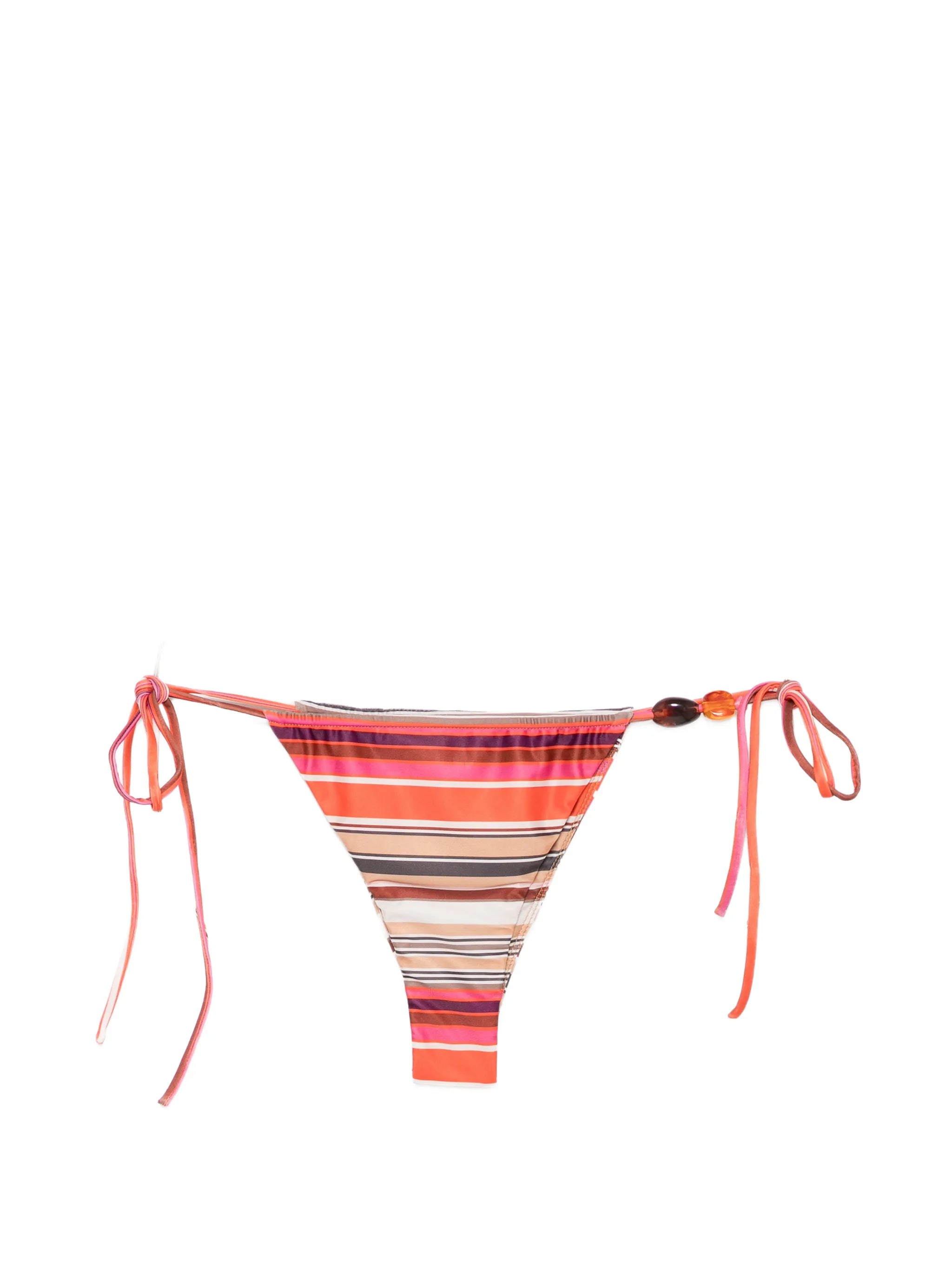 Ombra striped-pattern bikini bottoms