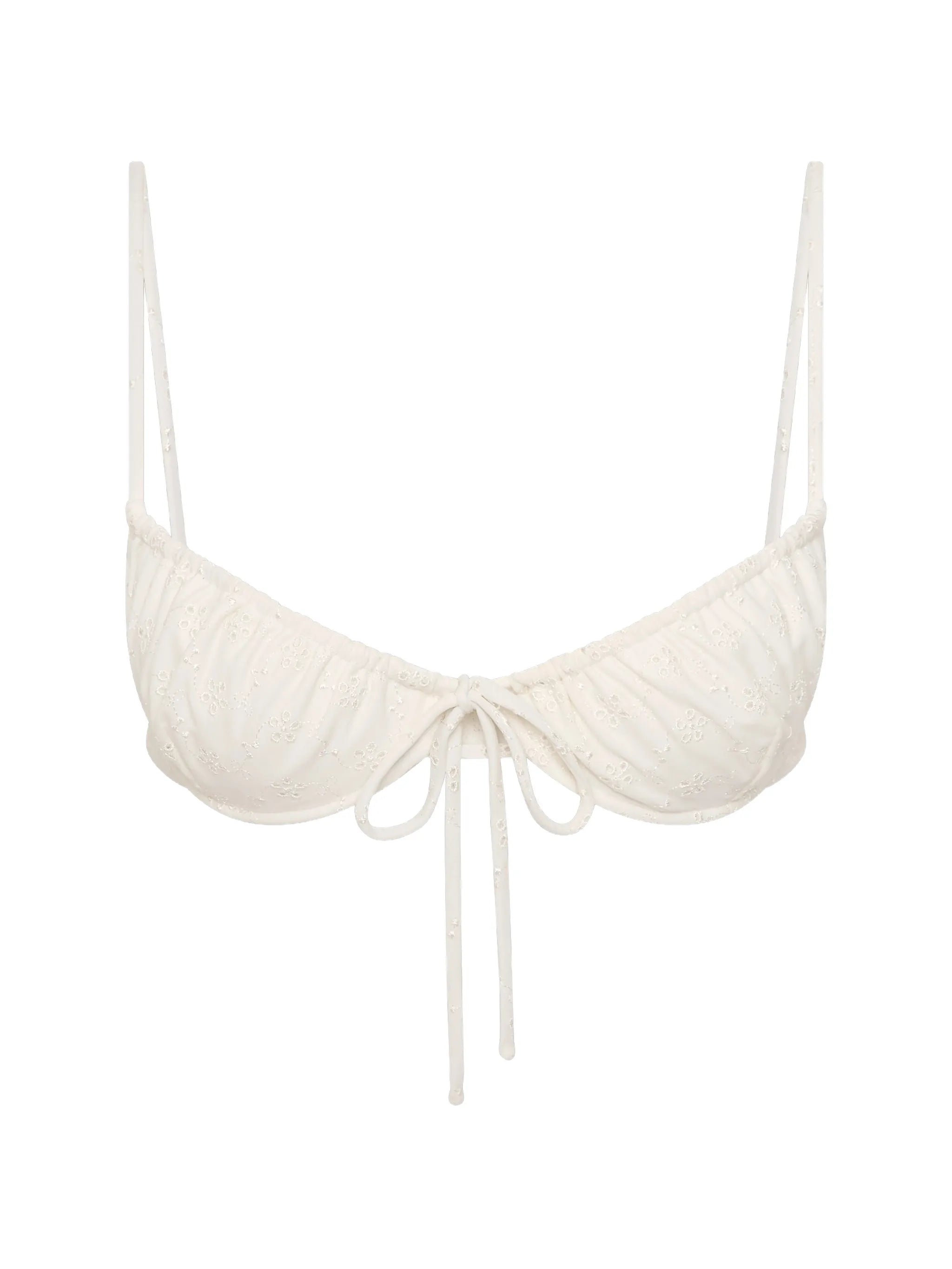 Halo broderie-anglaise bikini top