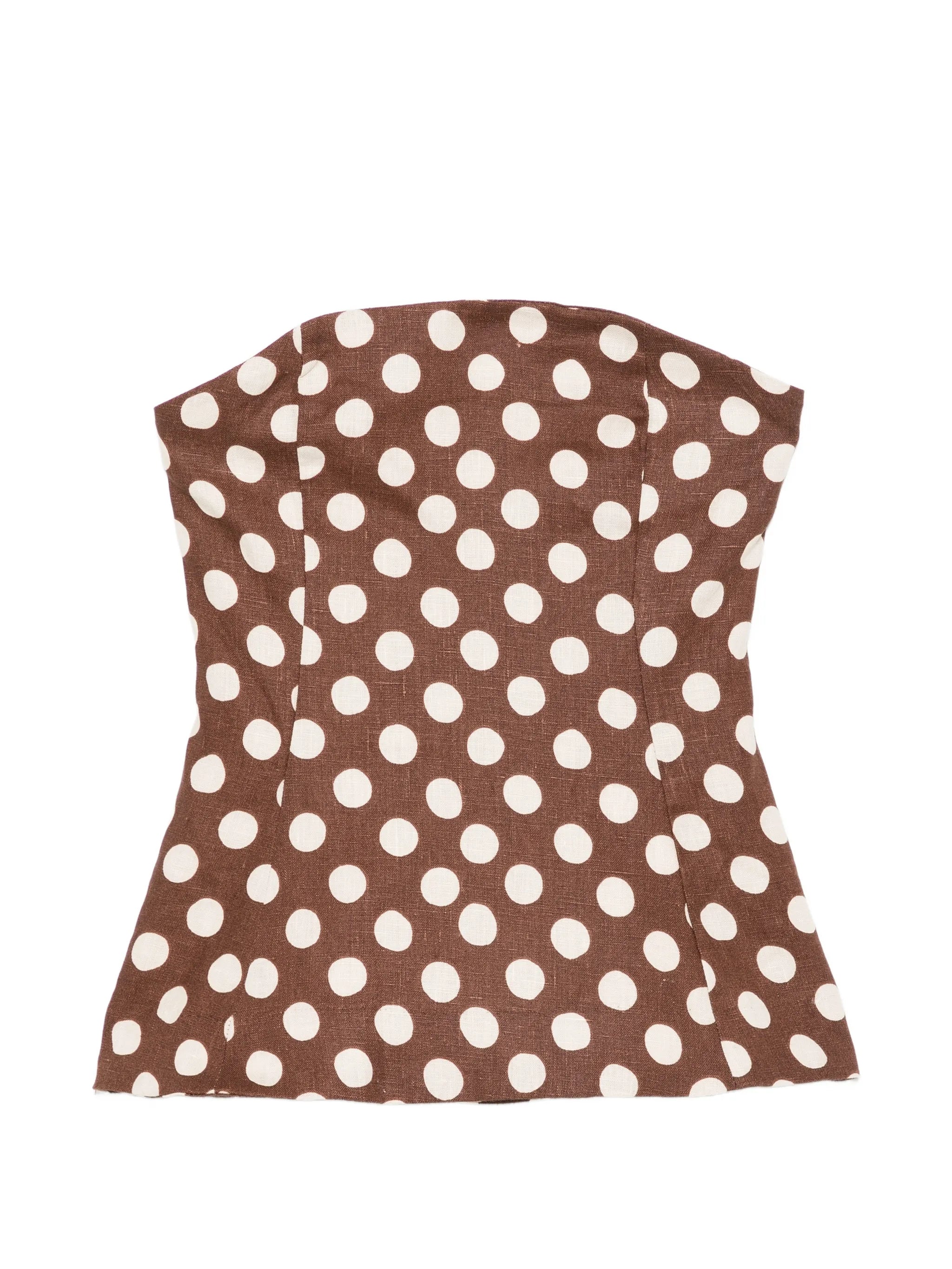 Petro polka-dot bandeau top