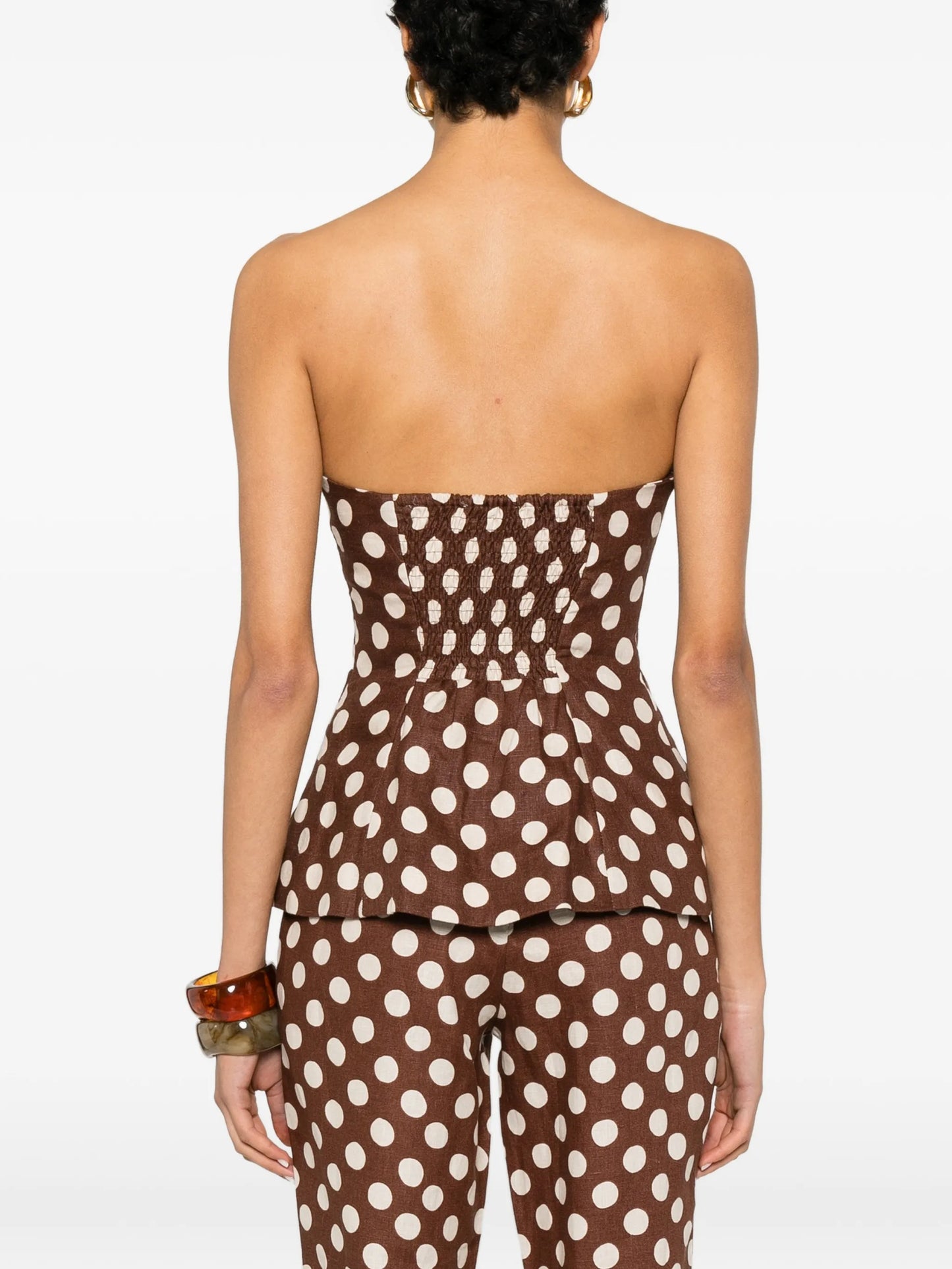 Petro polka-dot bandeau top