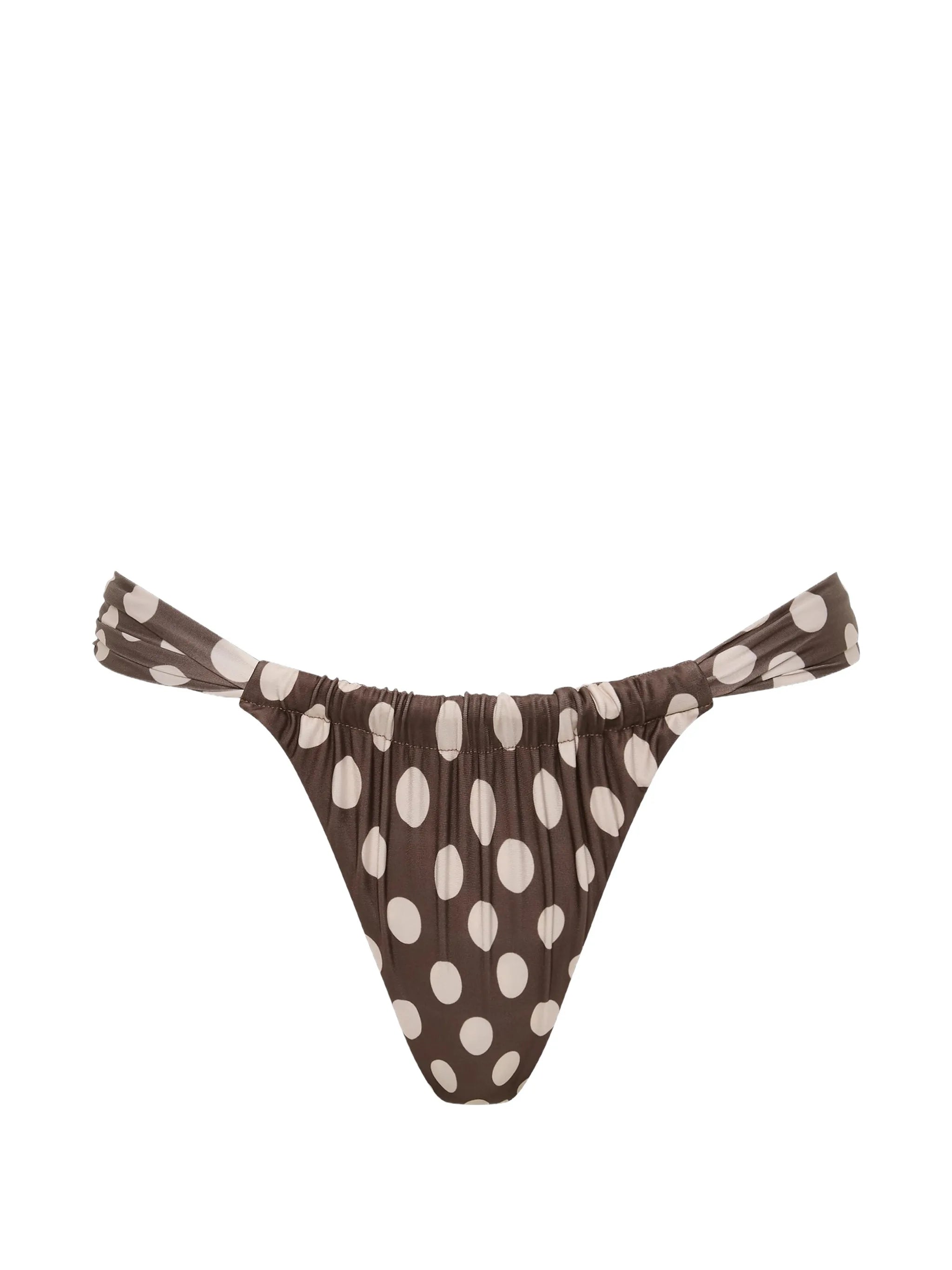 Andez polka-dot bikini bottoms