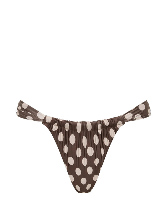 Andez polka-dot bikini bottoms