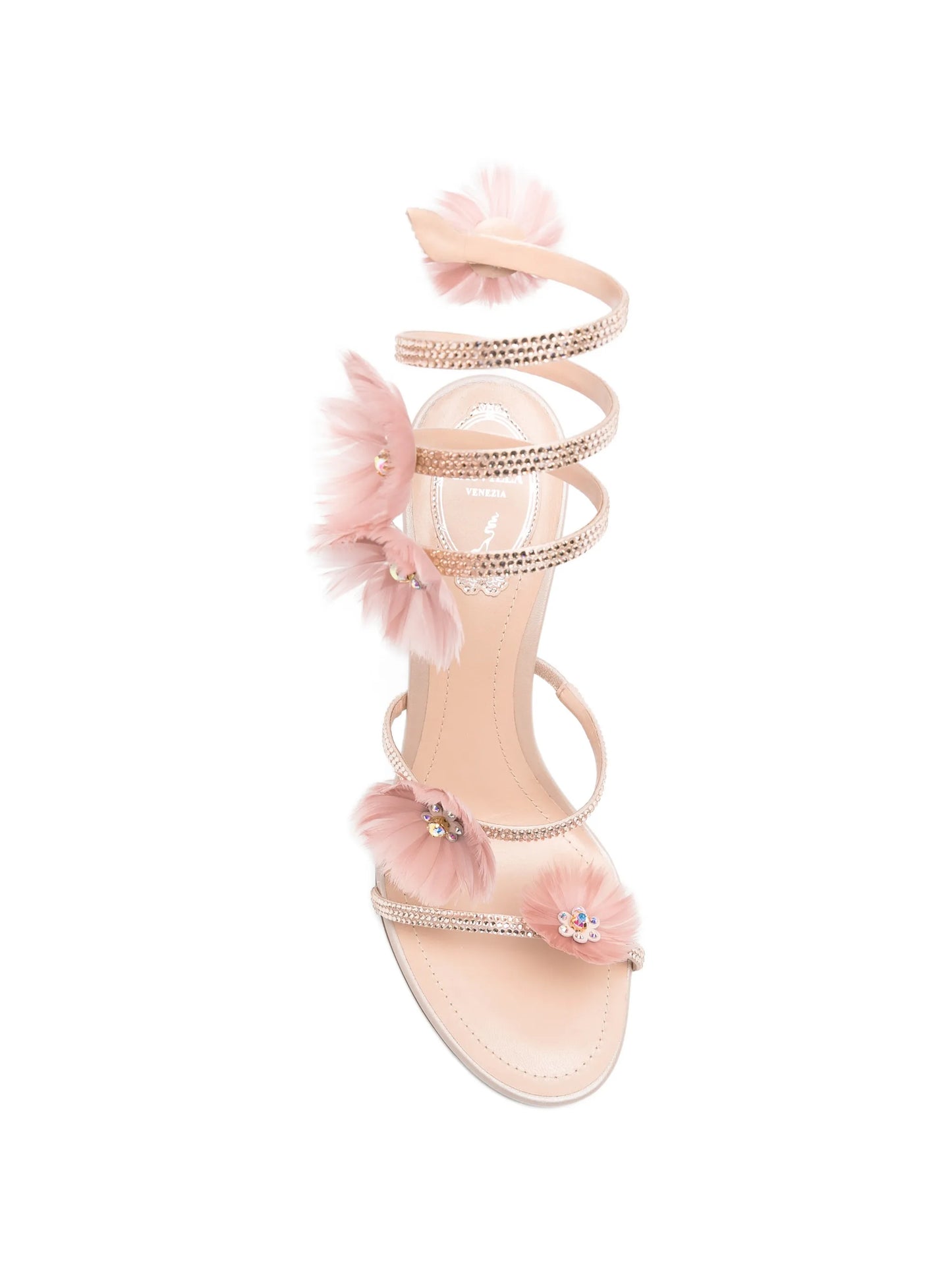 Jolene embellished-flowers heeled sandals