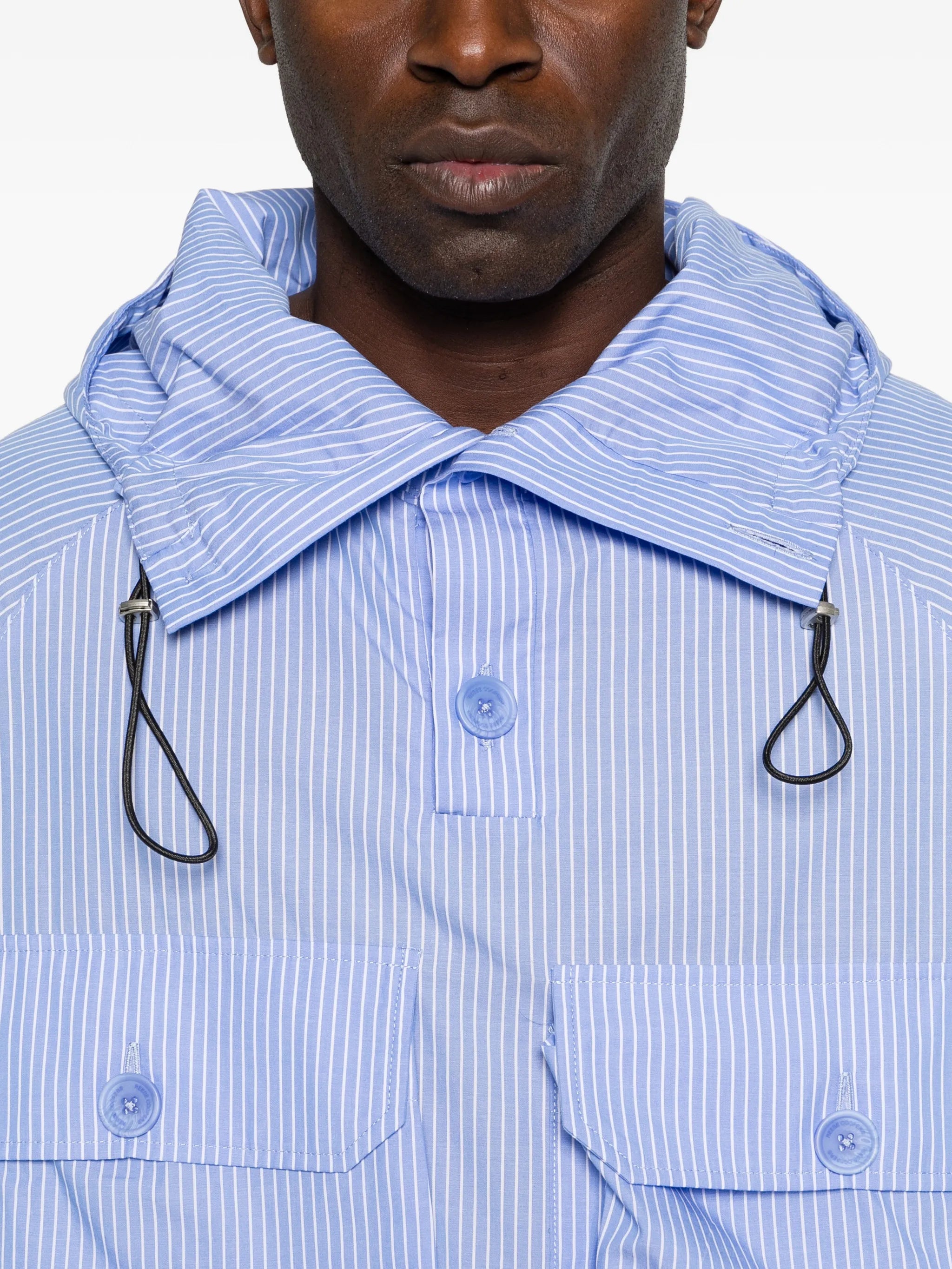 striped hooded jacket