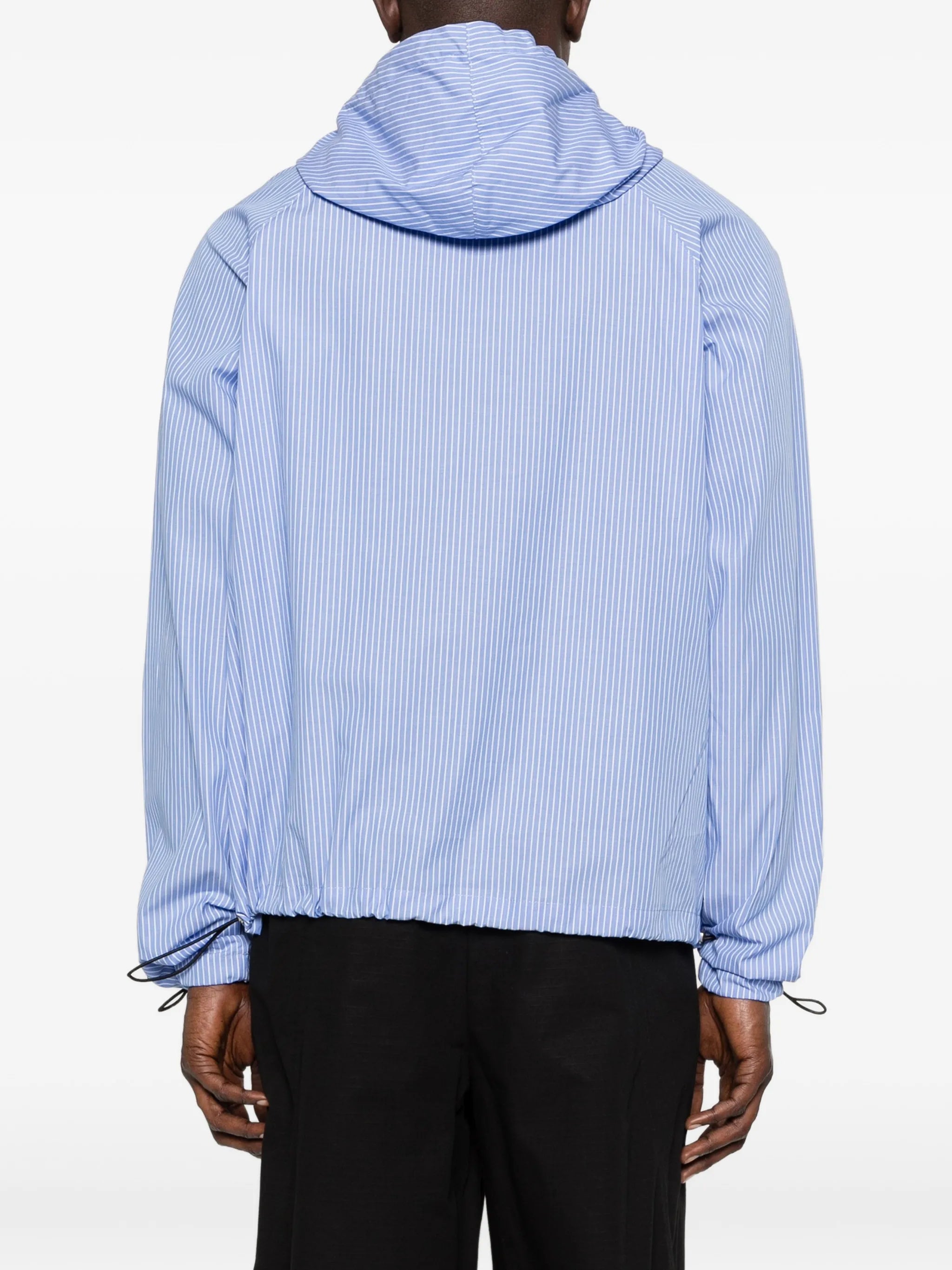 striped hooded jacket