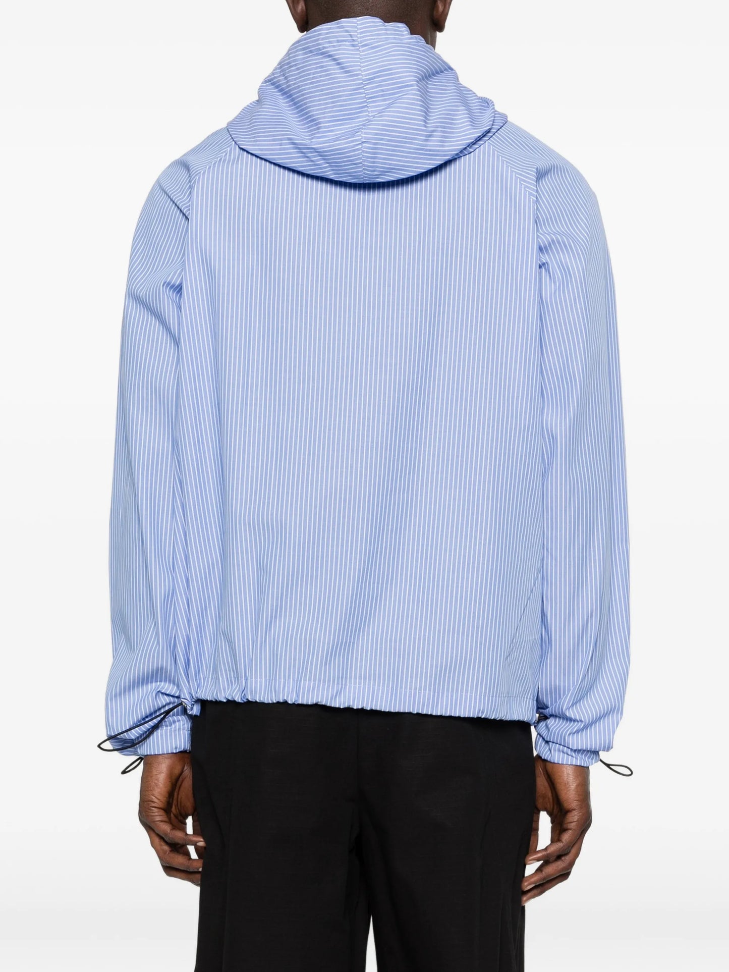 striped hooded jacket