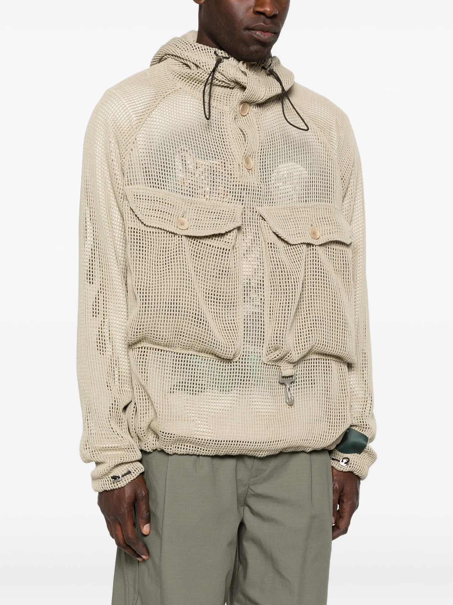 crochet hooded jacket