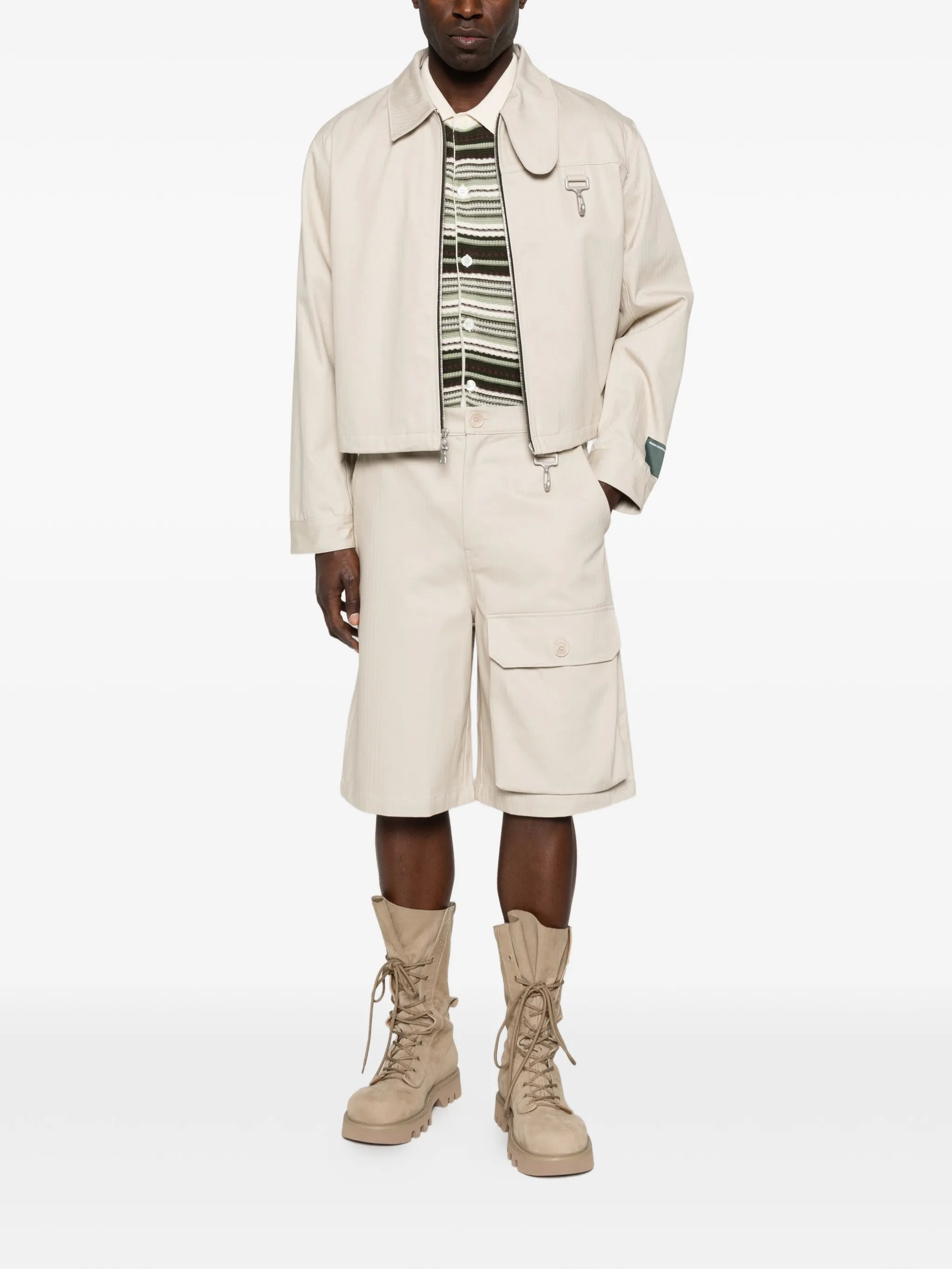 herringbone cargo shorts