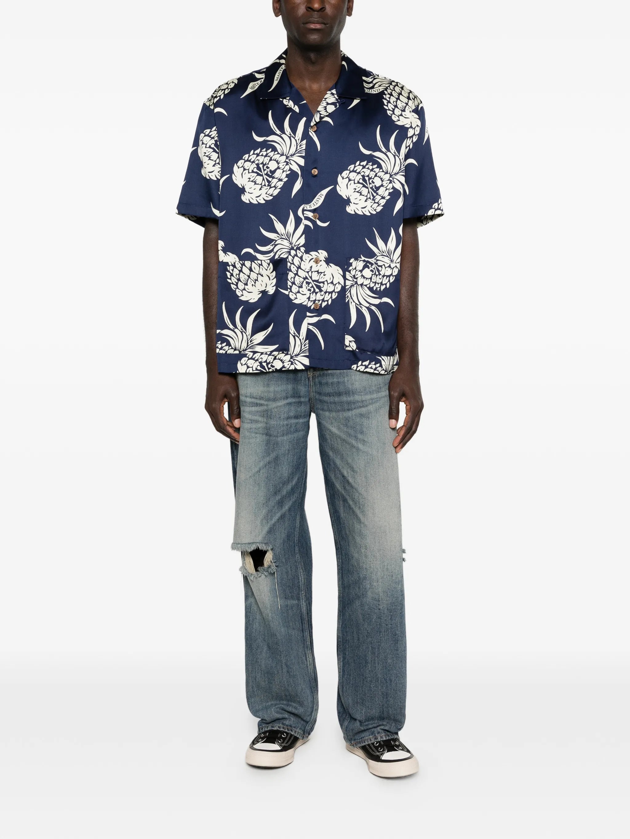 pineapple-pattern shirt