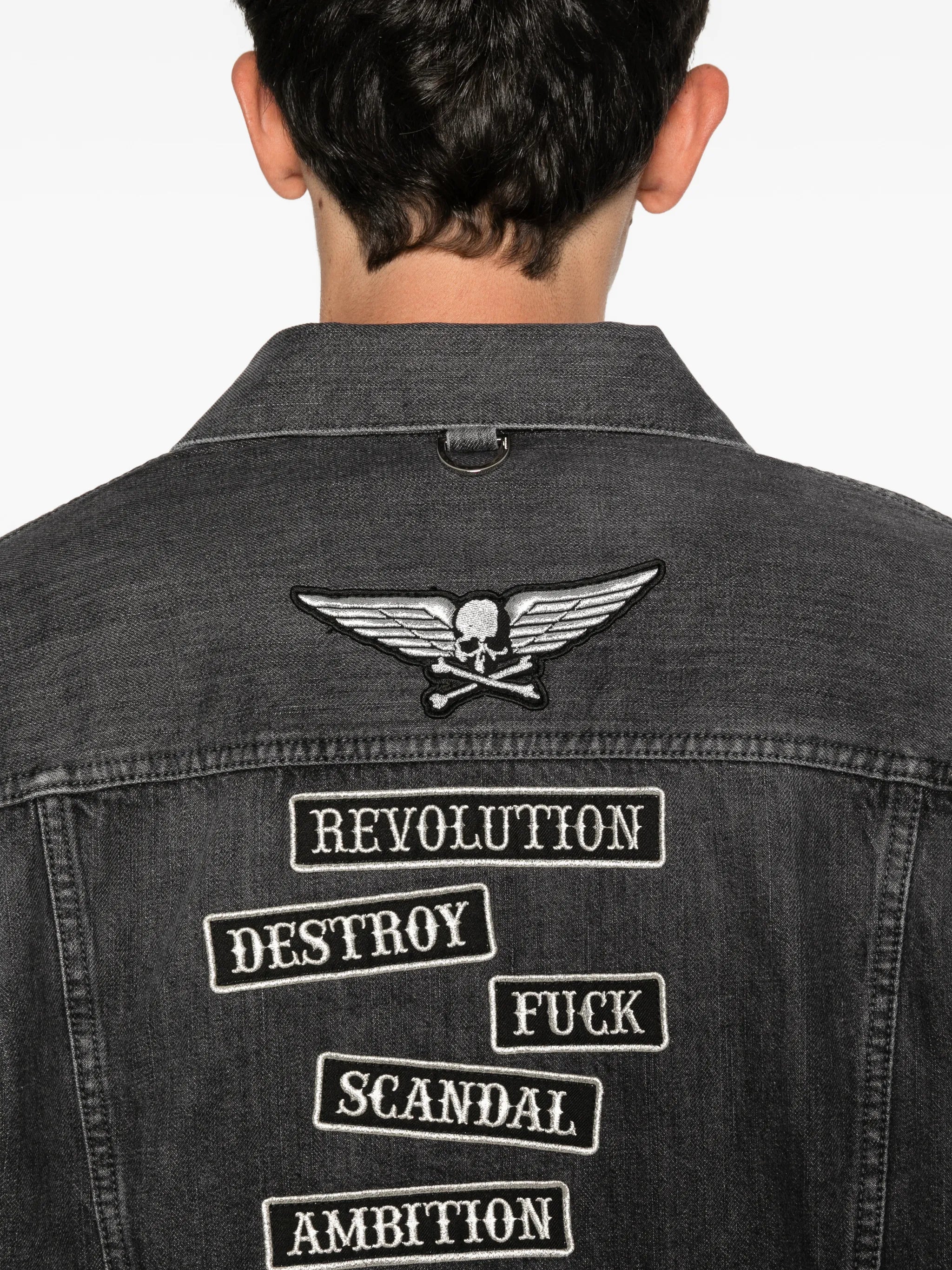 patched denim jacket