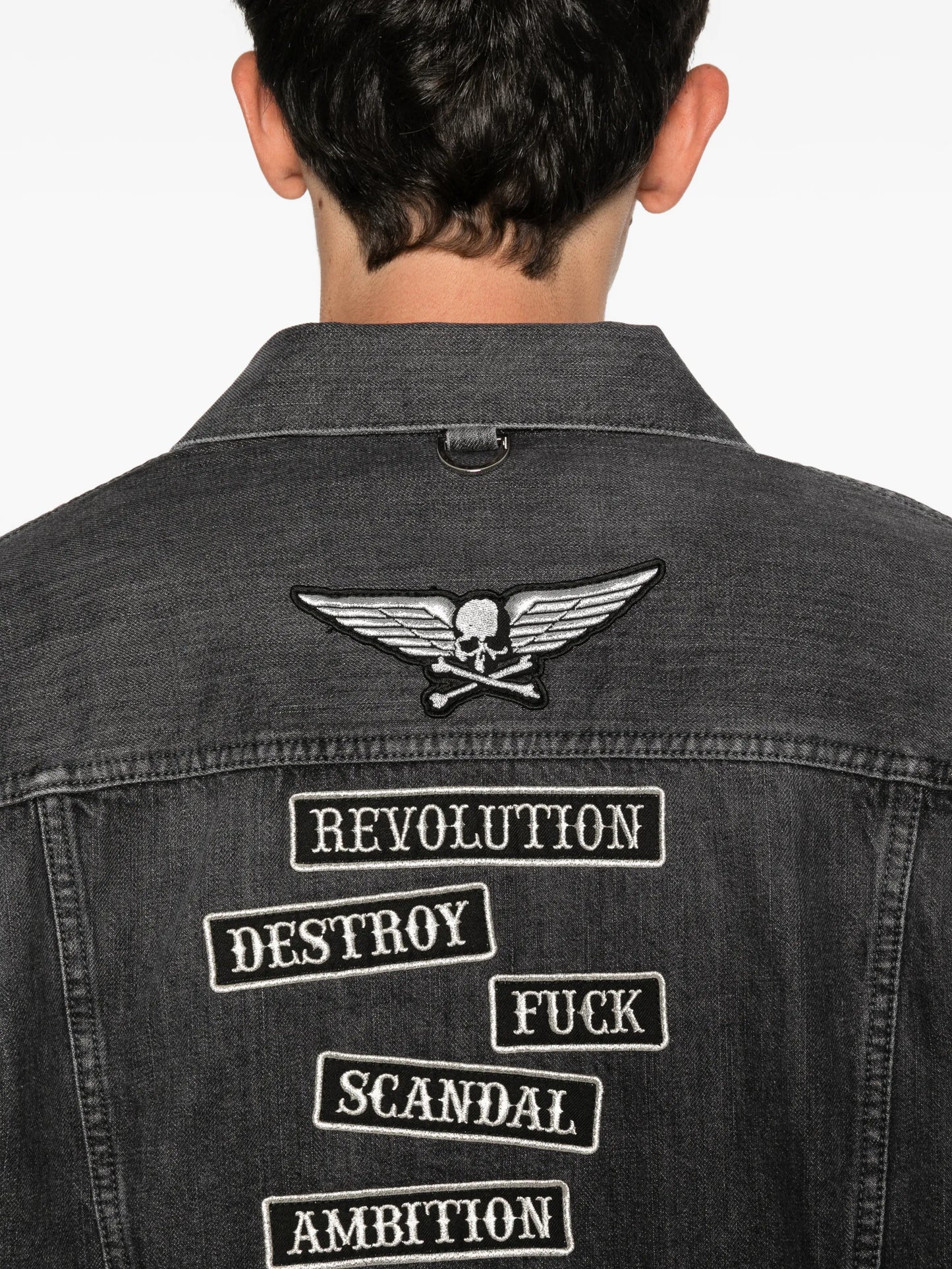 patched denim jacket