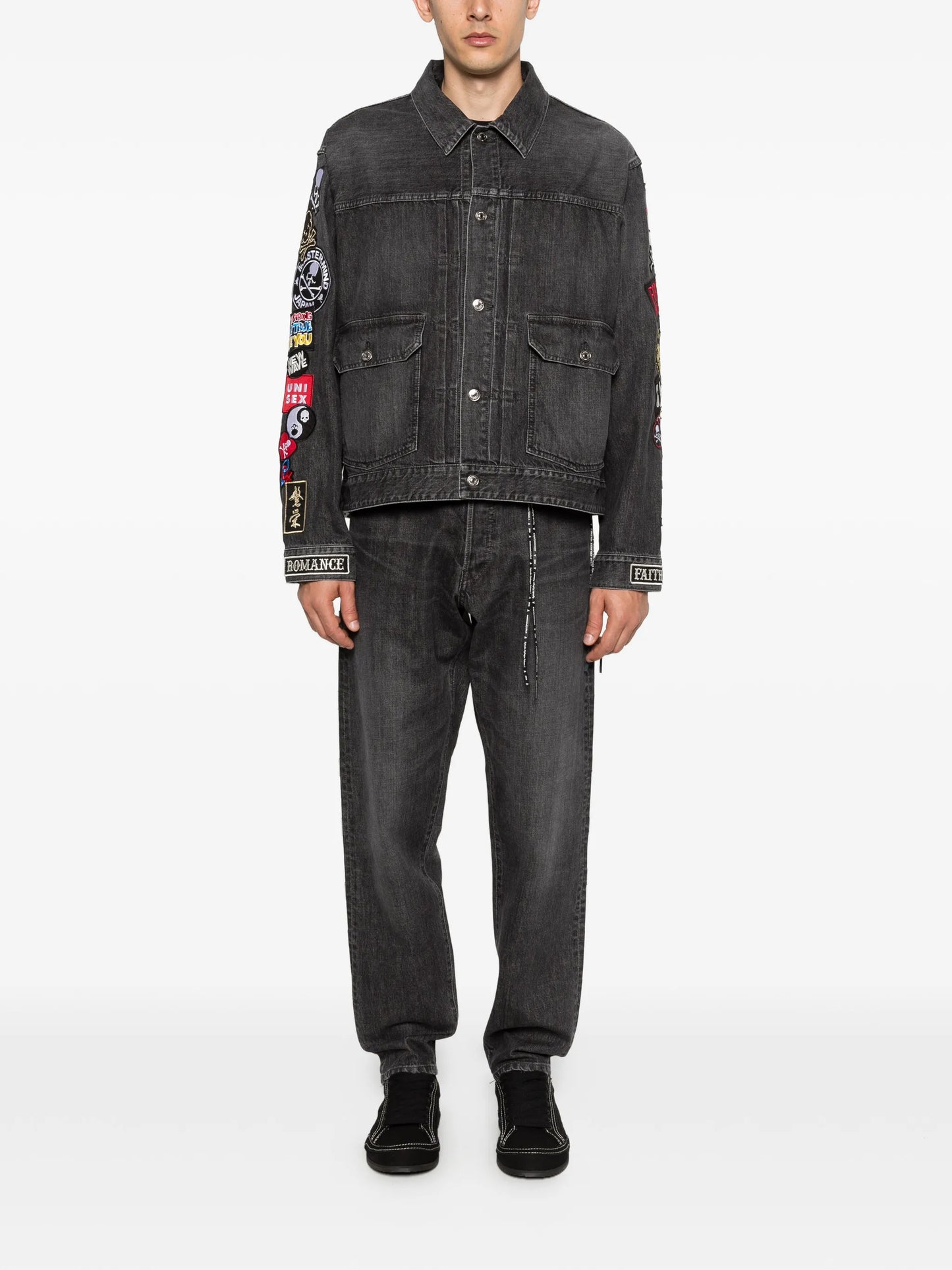 patched denim jacket