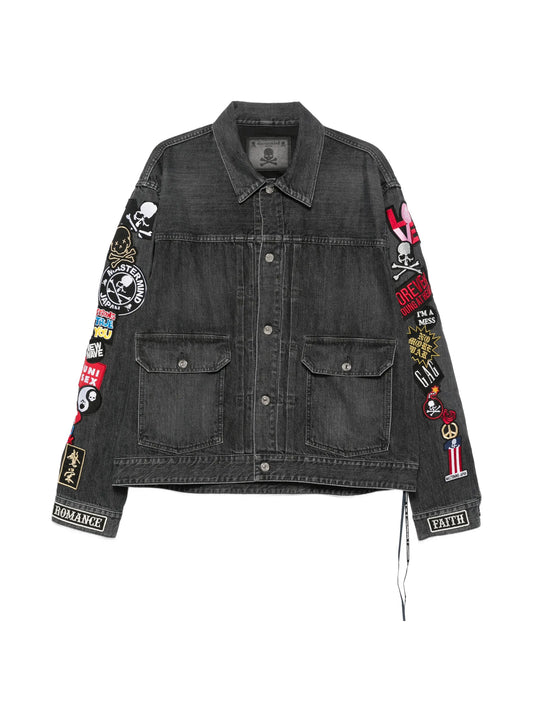 patched denim jacket