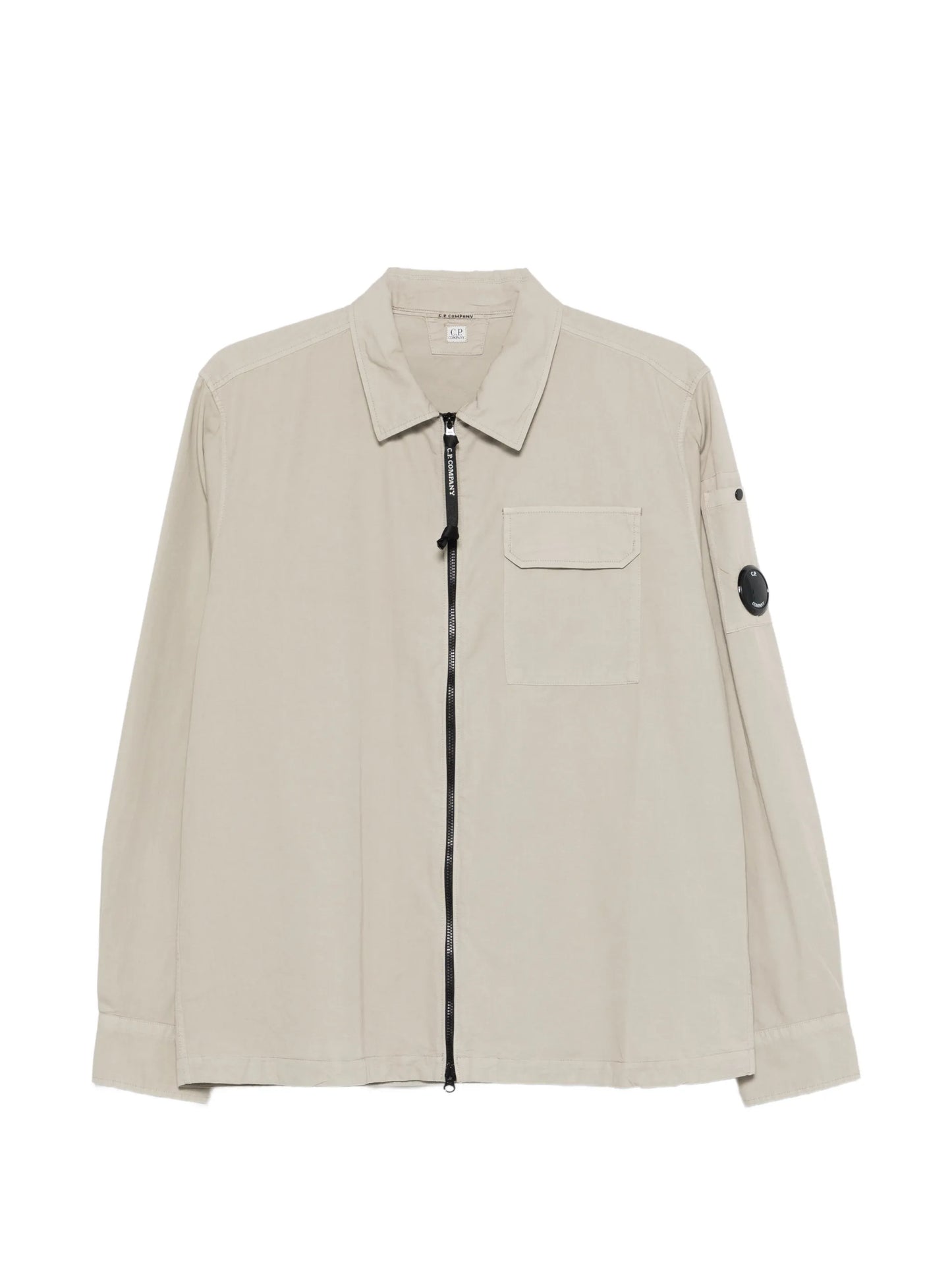 organic gabardine zipped Lens overshirt