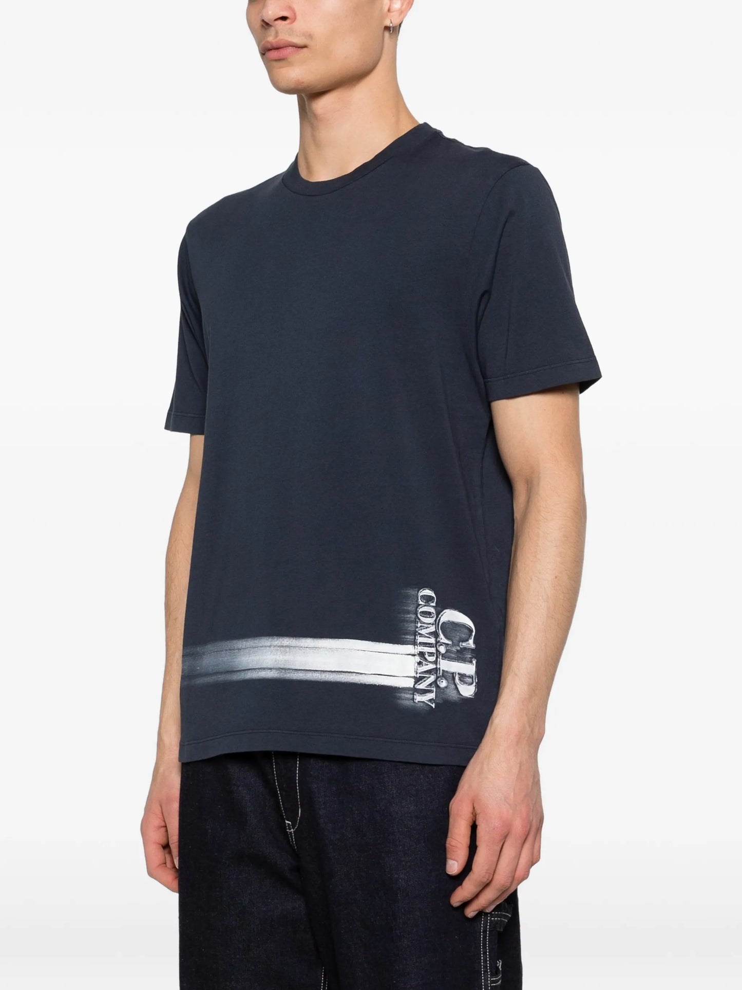 24/1 jersey short-sleeve bottom logo T-shirt