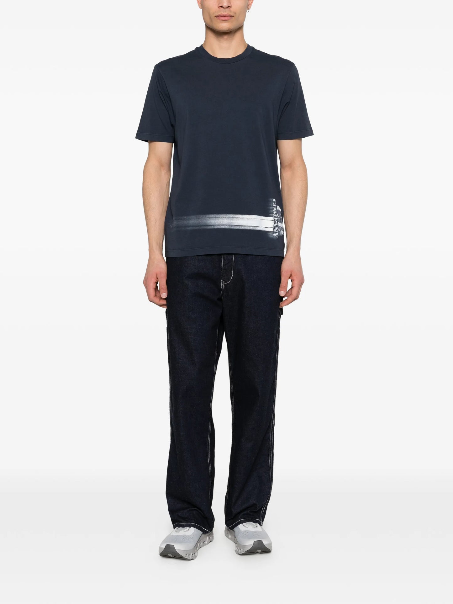24/1 jersey short-sleeve bottom logo T-shirt