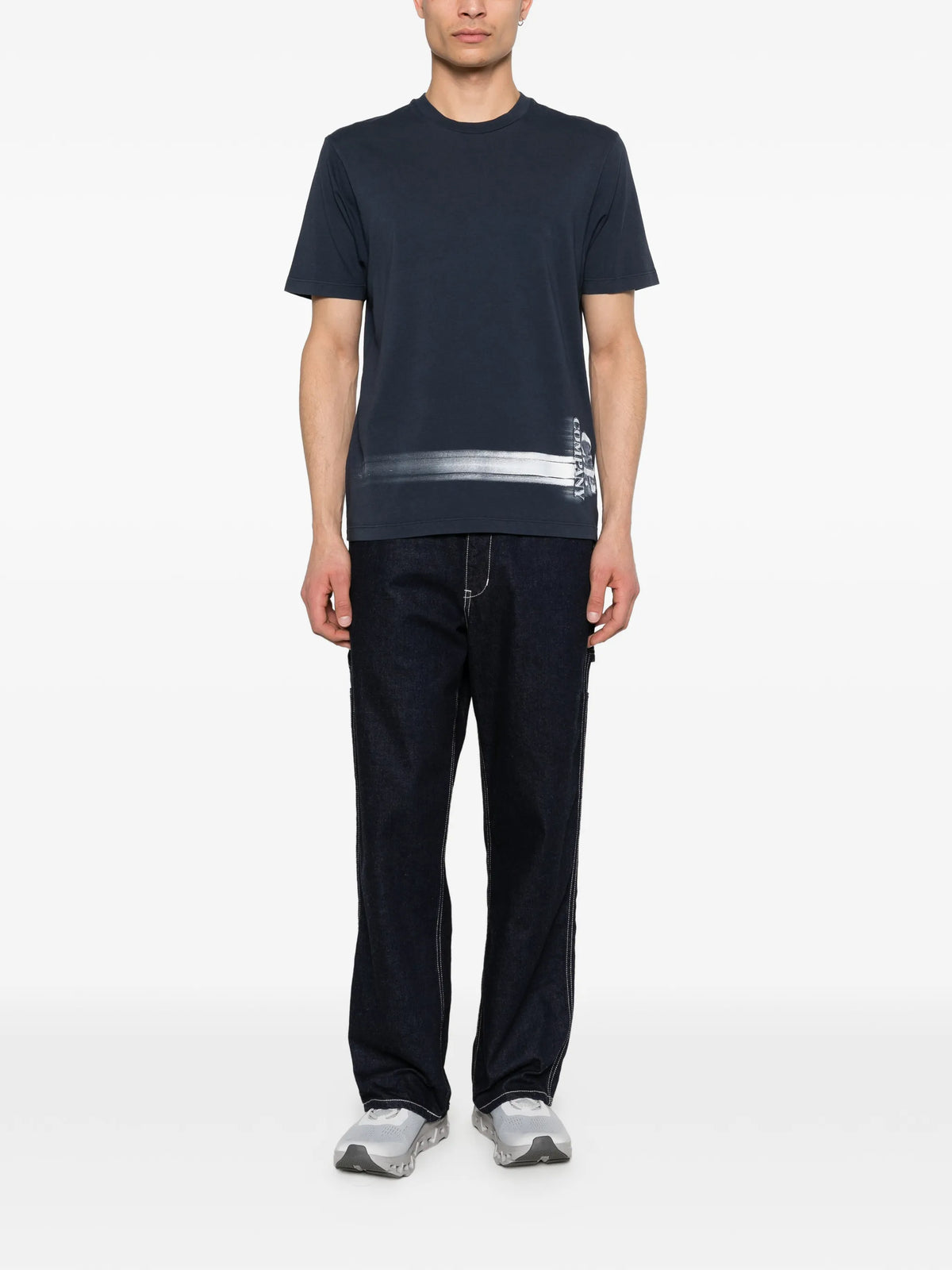 24/1 jersey short-sleeve bottom logo T-shirt