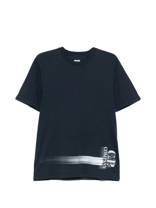 24/1 jersey short-sleeve bottom logo T-shirt