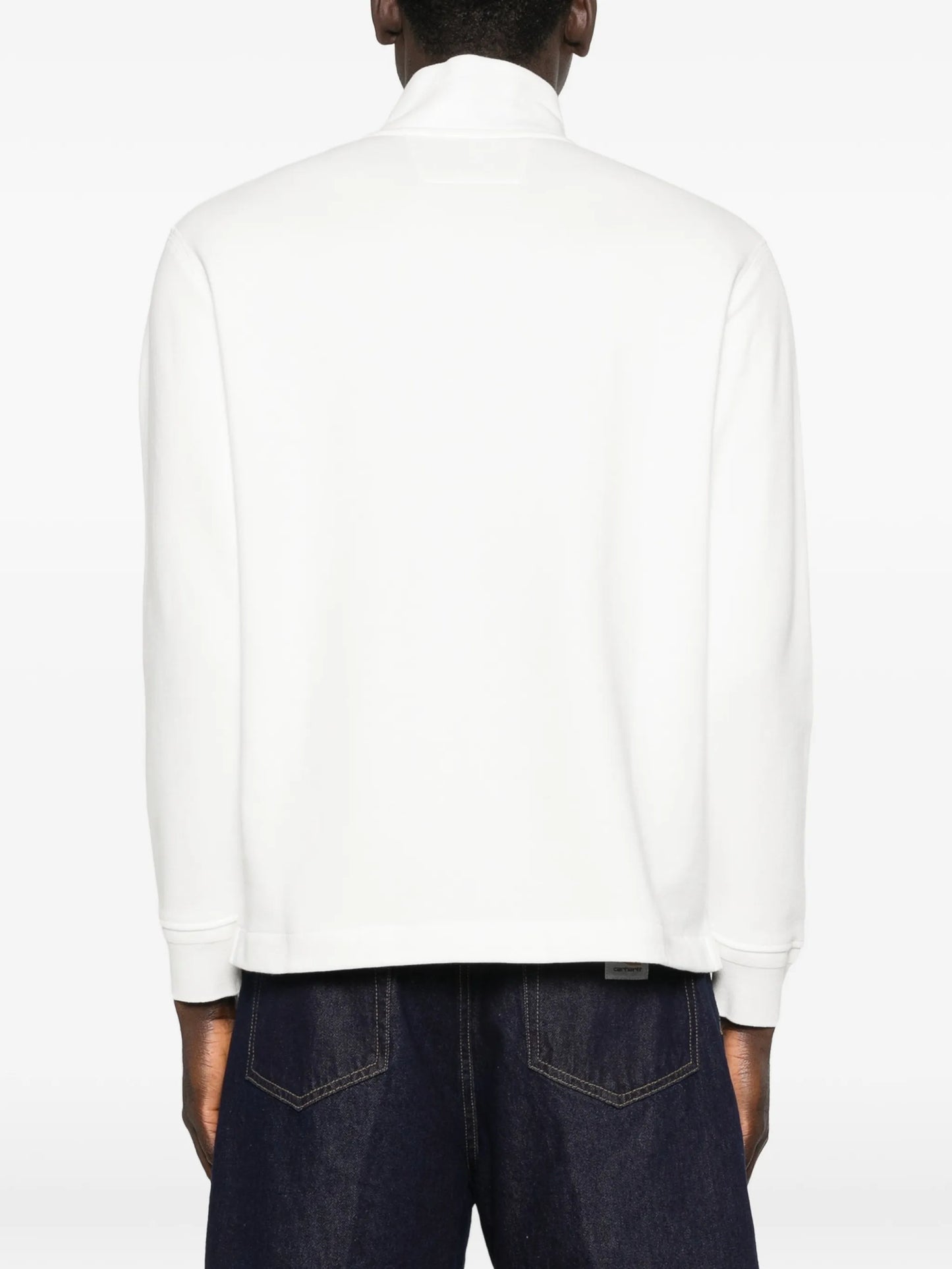 haf-zip chest-pocket sweatshirt