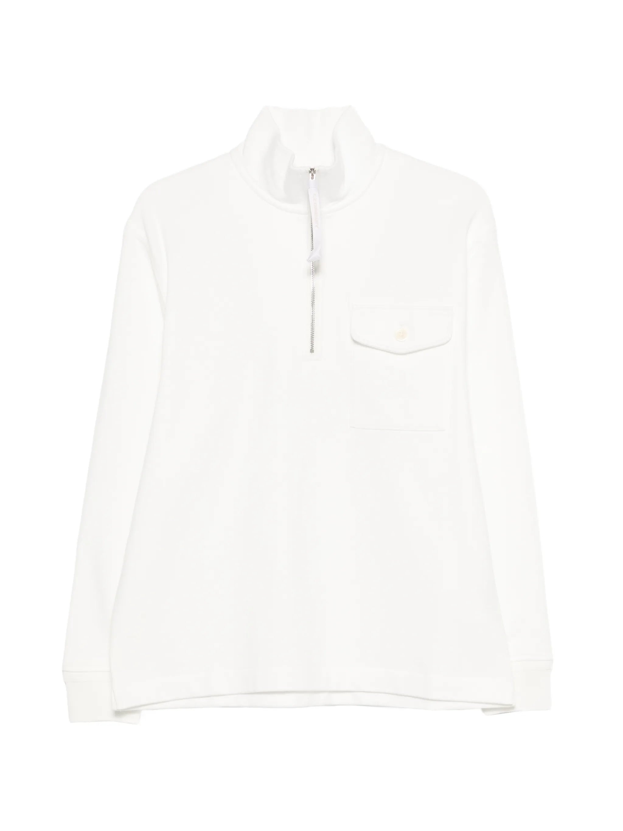haf-zip chest-pocket sweatshirt