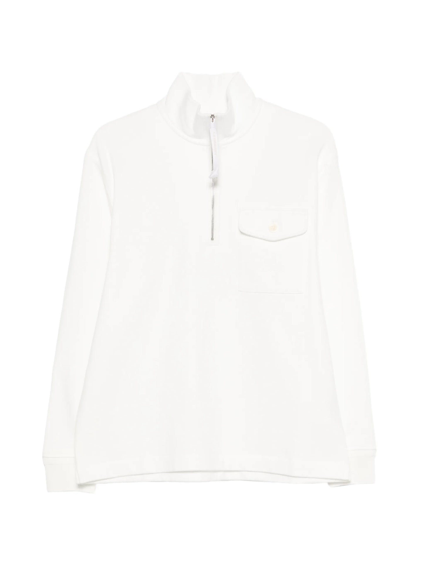 haf-zip chest-pocket sweatshirt