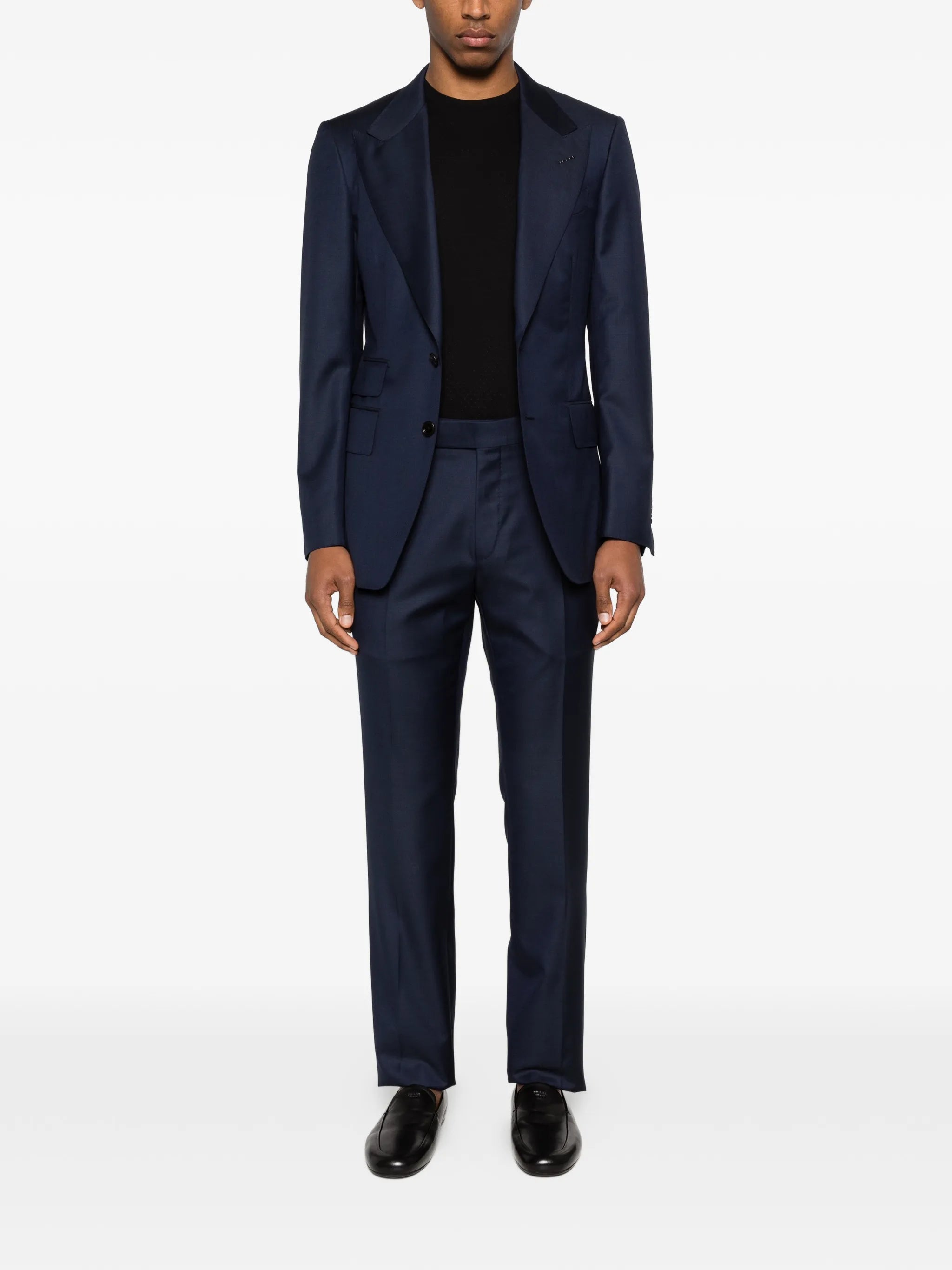 perforated crew-neck T-shirt