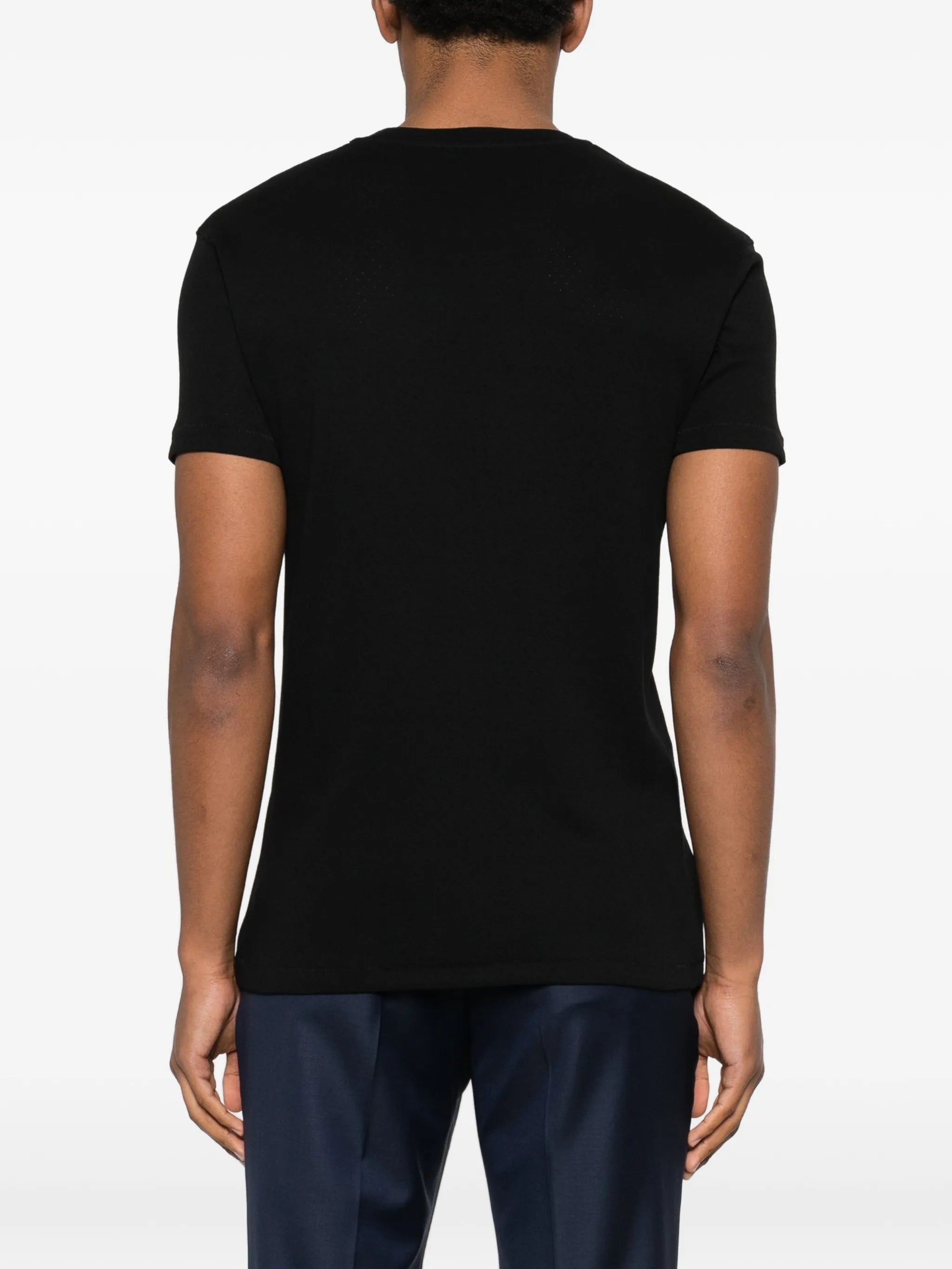 perforated crew-neck T-shirt