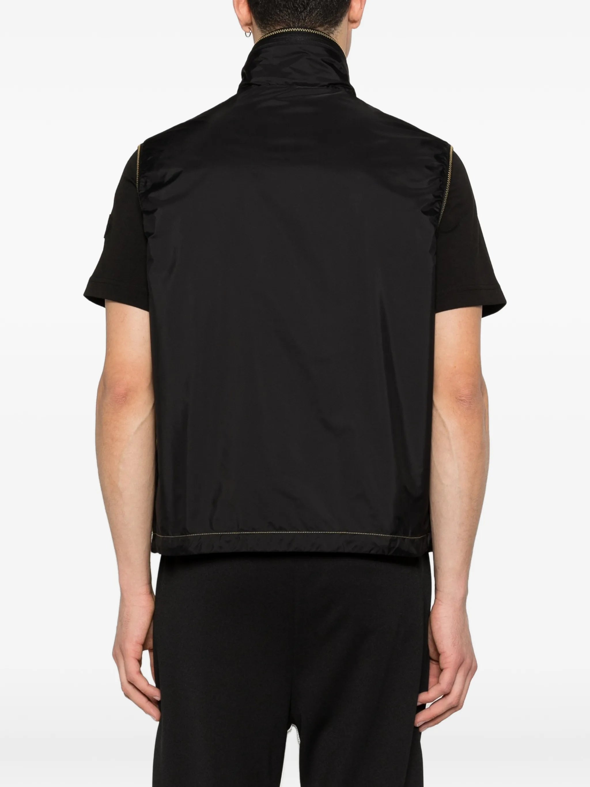 contrast stitch vest