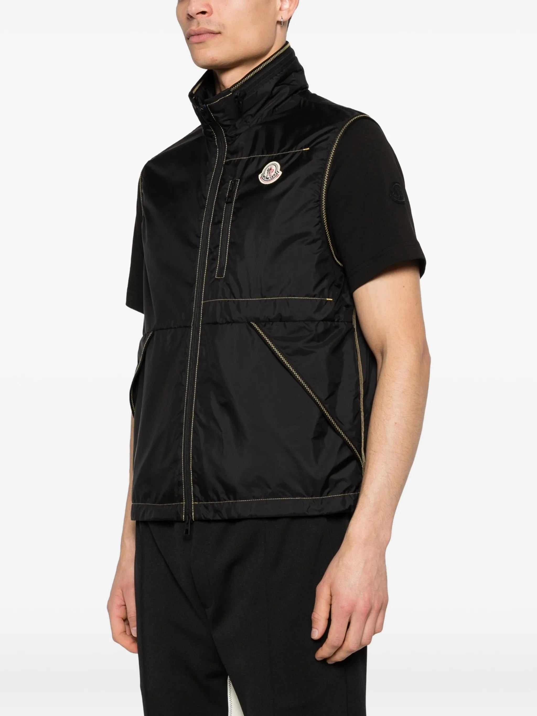 Ansiei contrast stitch vest