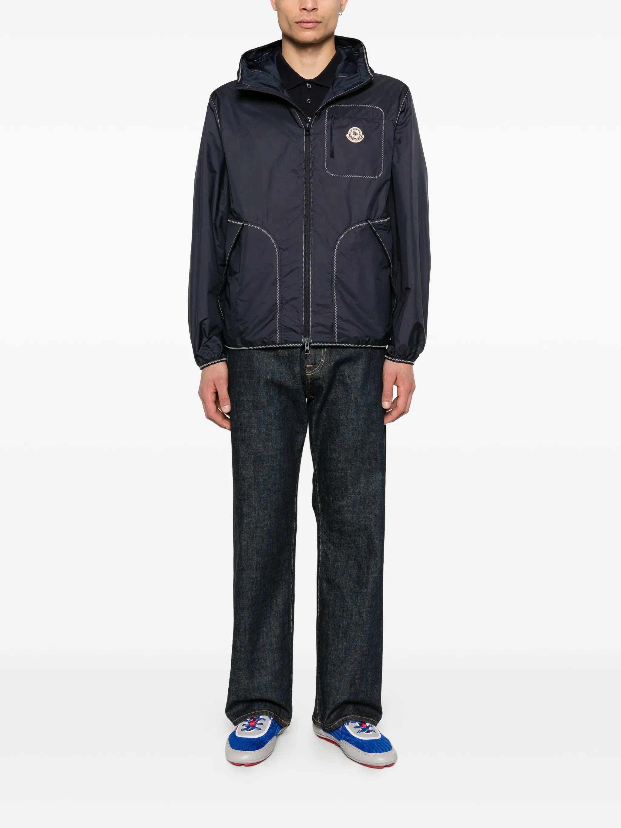 contrast-stitch jacket