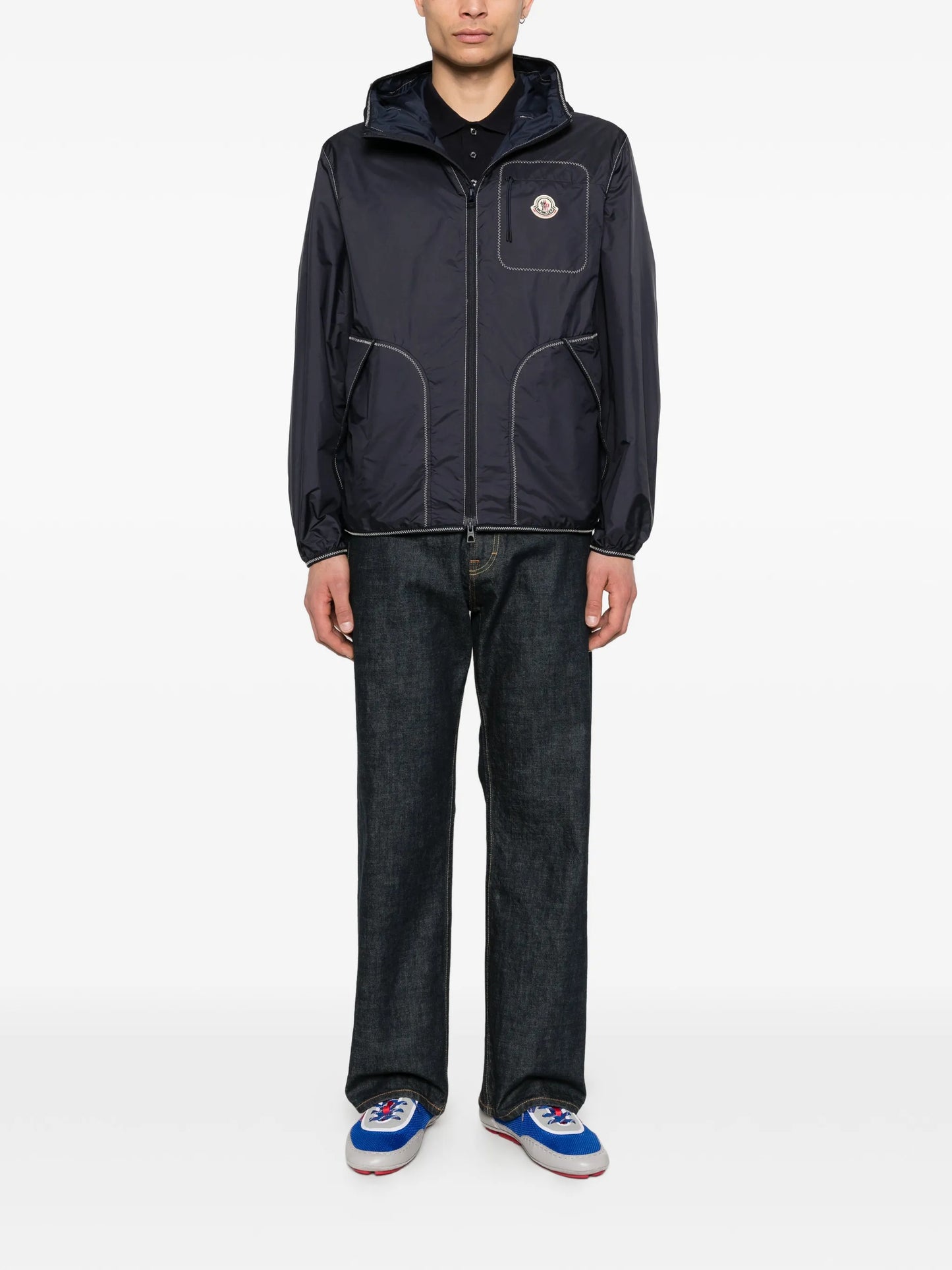 contrast-stitch jacket