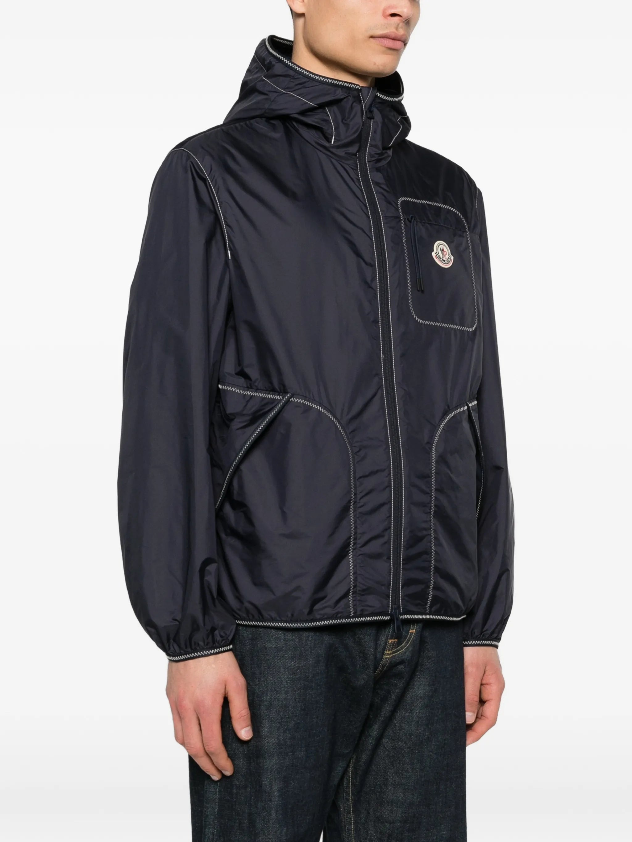 contrast-stitch jacket