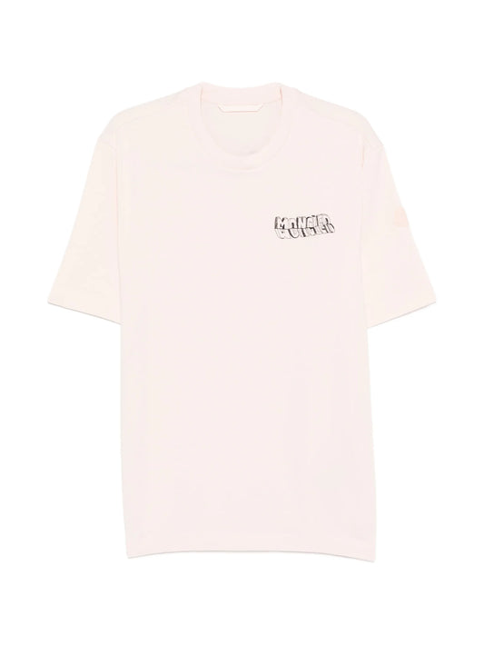 sketch embroidered logo cotton T-shirt
