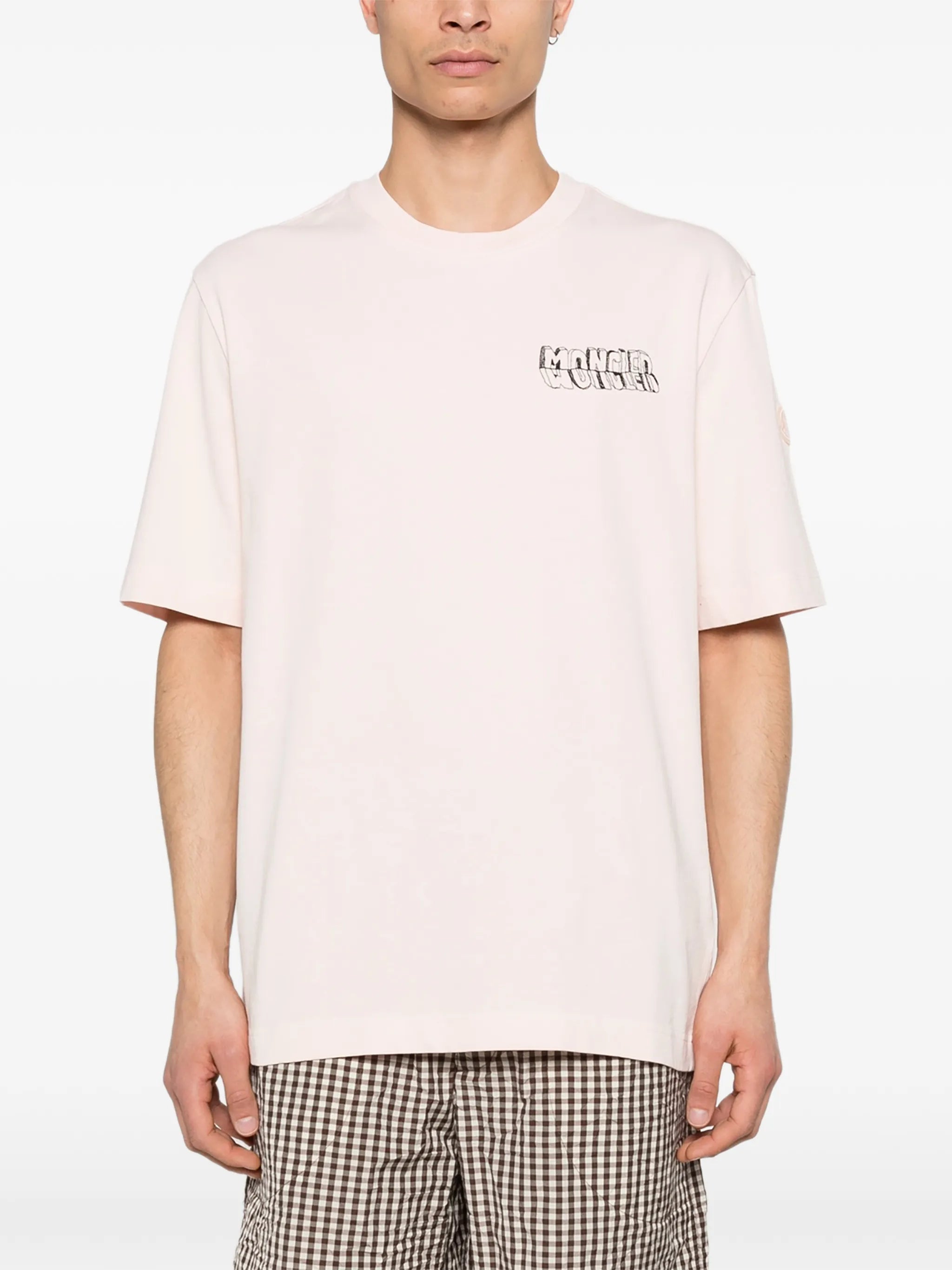 sketch embroidered logo cotton T-Shirt