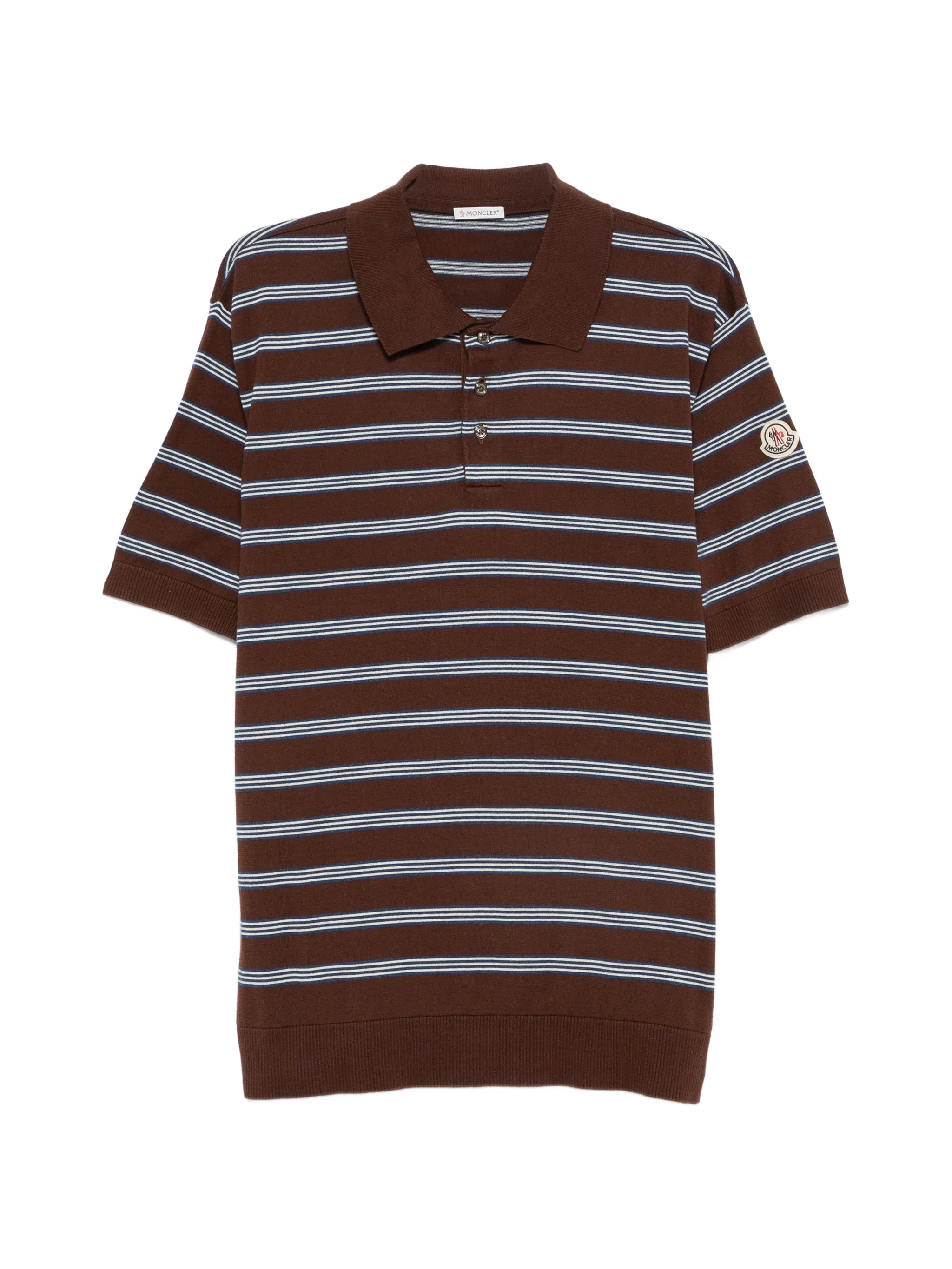 striped short-sleeve polo shirt