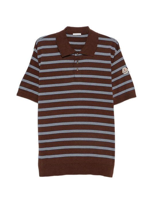 striped short-sleeve polo shirt
