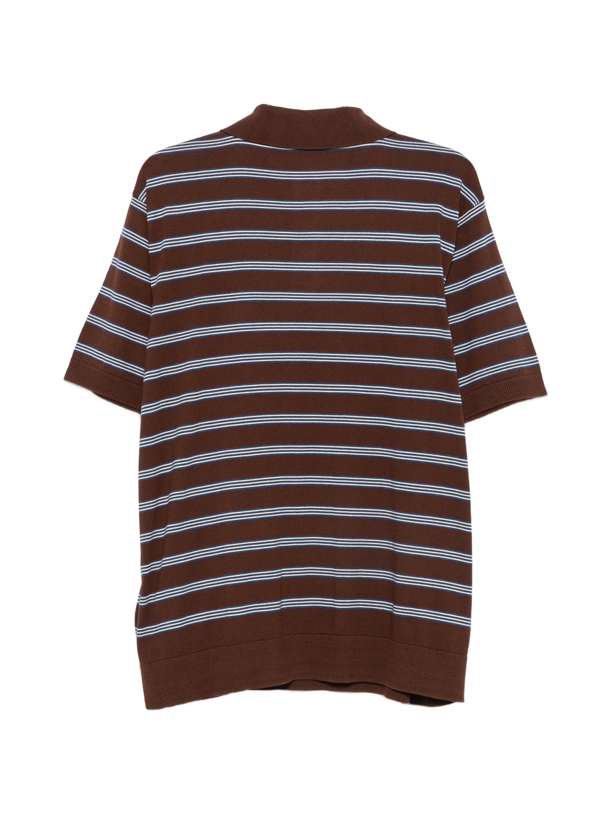 striped short-sleeve polo shirt