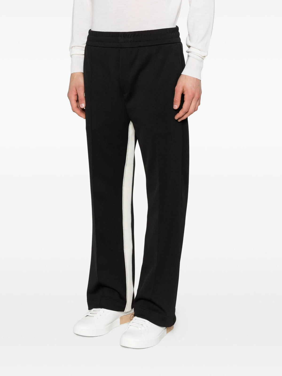 topstitched track pants