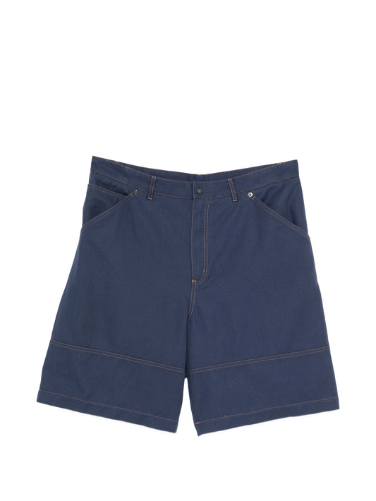 linen & cotton gabardine cargo shorts